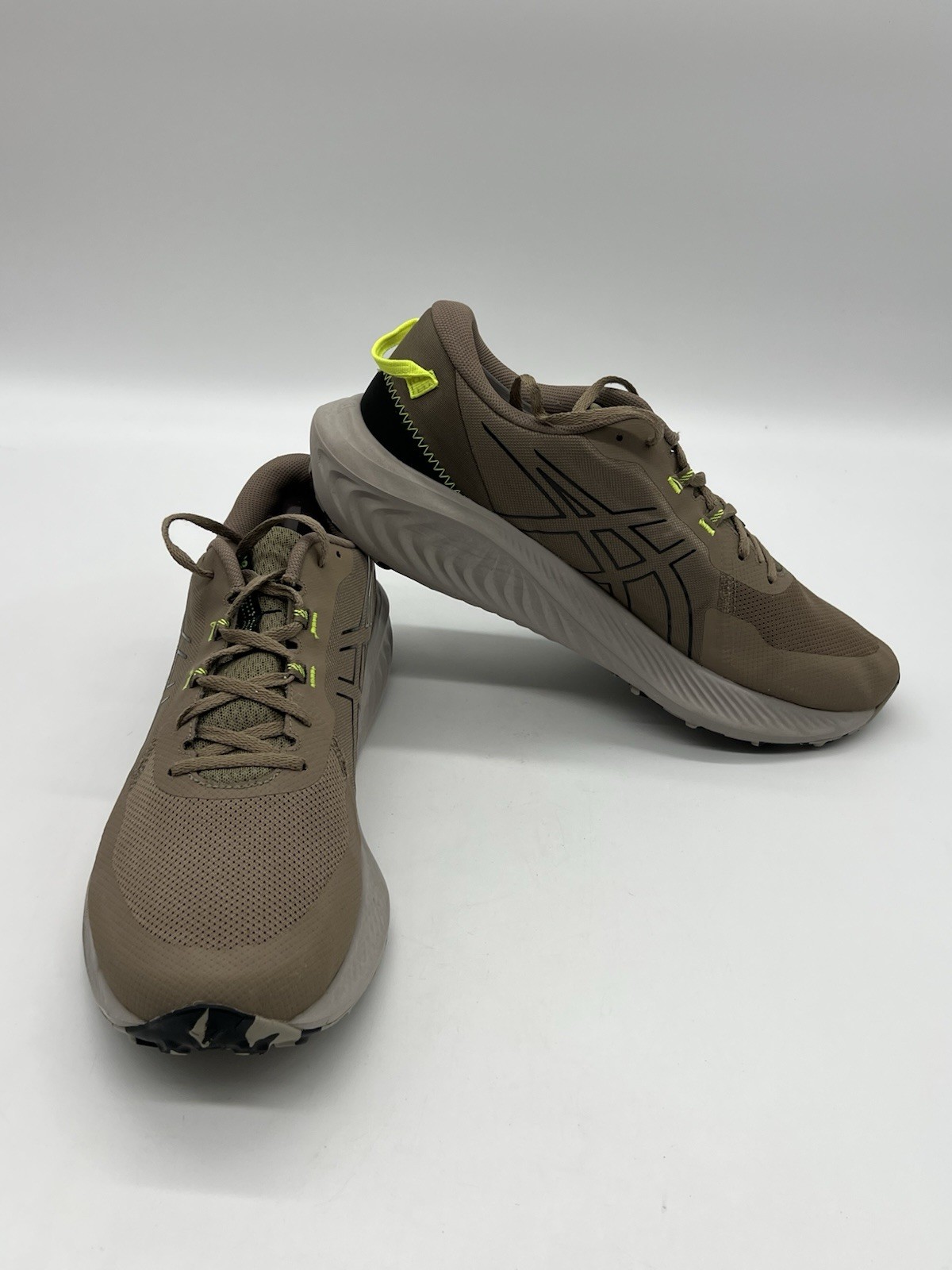 Asics Gel-Excite Trail 2 Men’s Size 14 Khaki Black Mesh Running Sneakers Shoes.