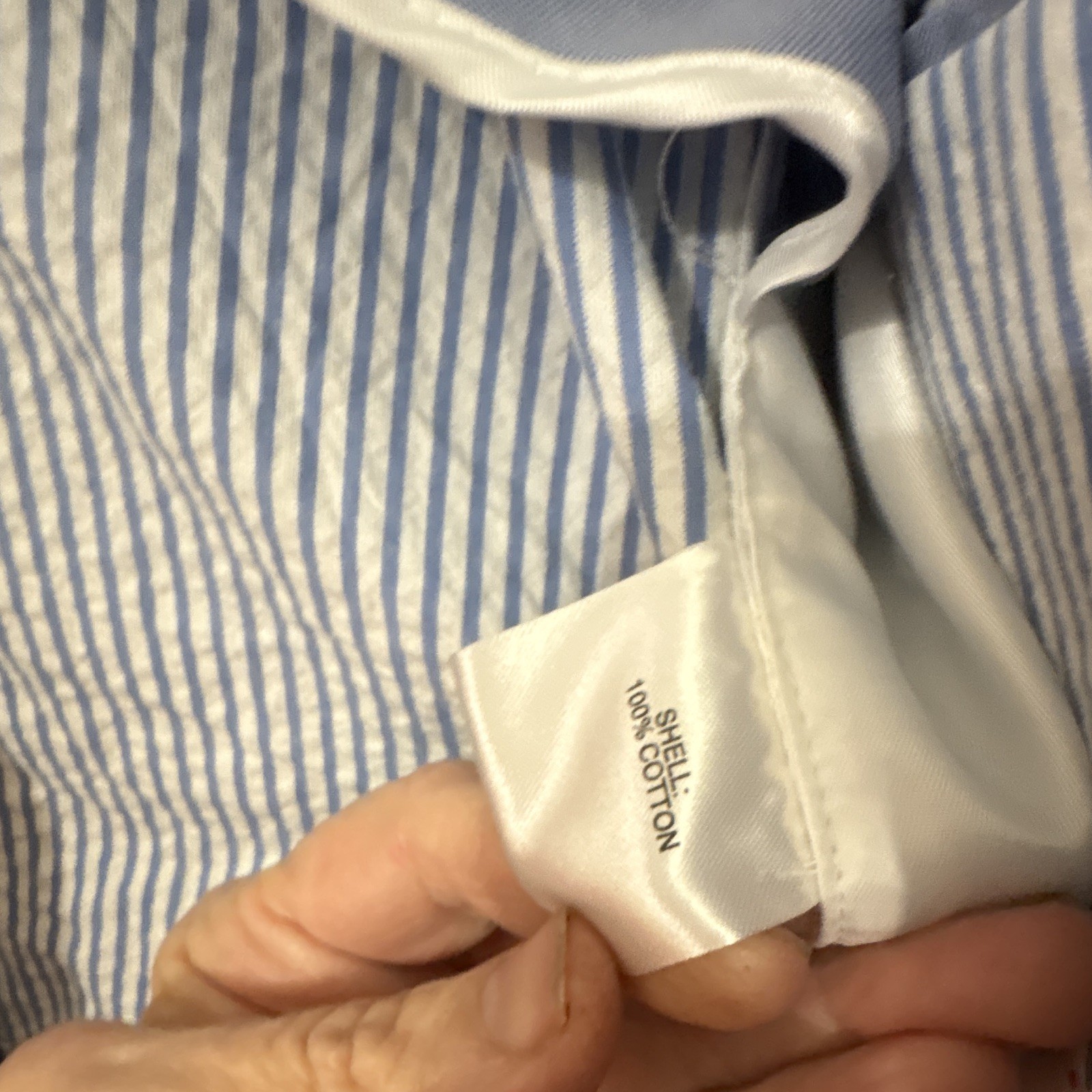 Cremieux Seersucker Pinstripe Jacket Size L. Excellent Condition.