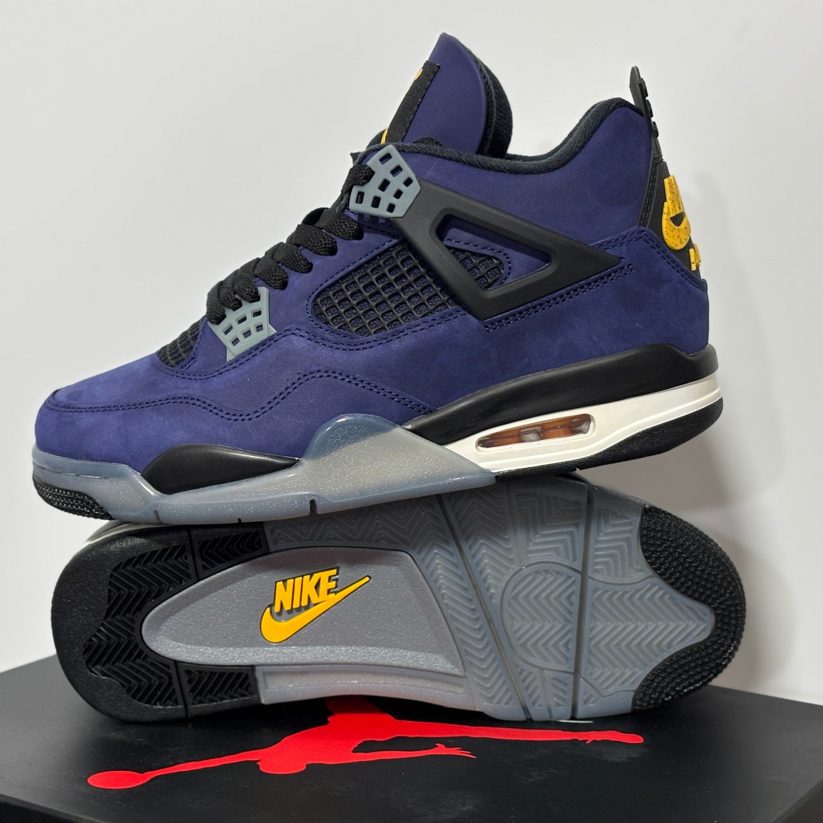 Jordan 4 Retro “Lakers” Men’s Basketball Shoes Mid Top Us Size 7-12