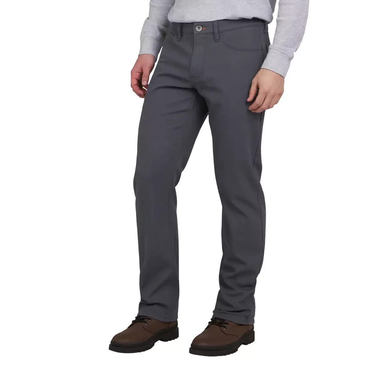 WeatherProof Men’s Vintage Stretch Canvas Fleece Lined Pant, Blue Size 34×32