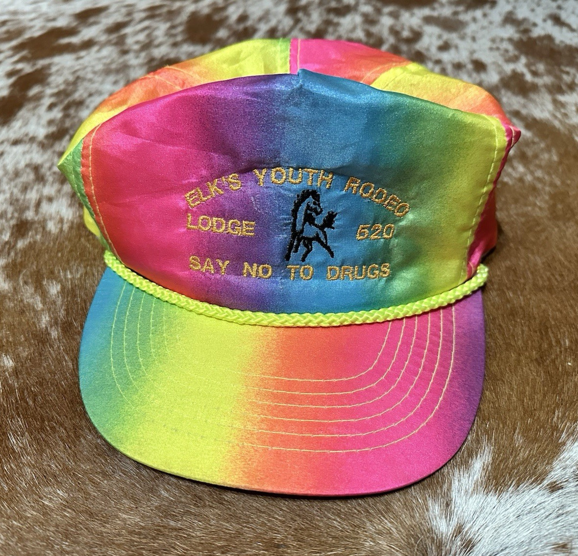 Say No To Drugs Rainbow Tie Dye Adjustable Unisex Adults Rodeo Baseball Cap