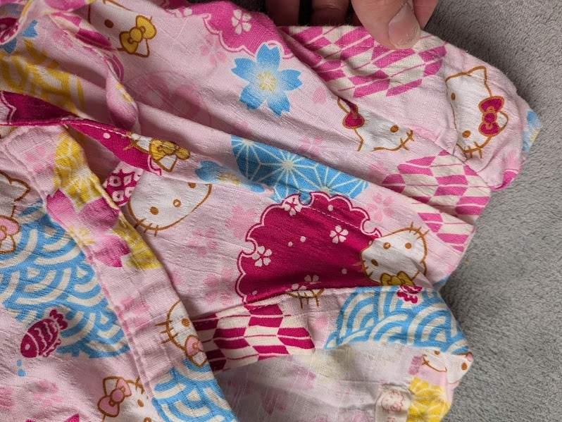 Hello Kitty Baby Romper 80cm Pink Sleeveless Yukata Jinbei Japan Exclusive Cotto