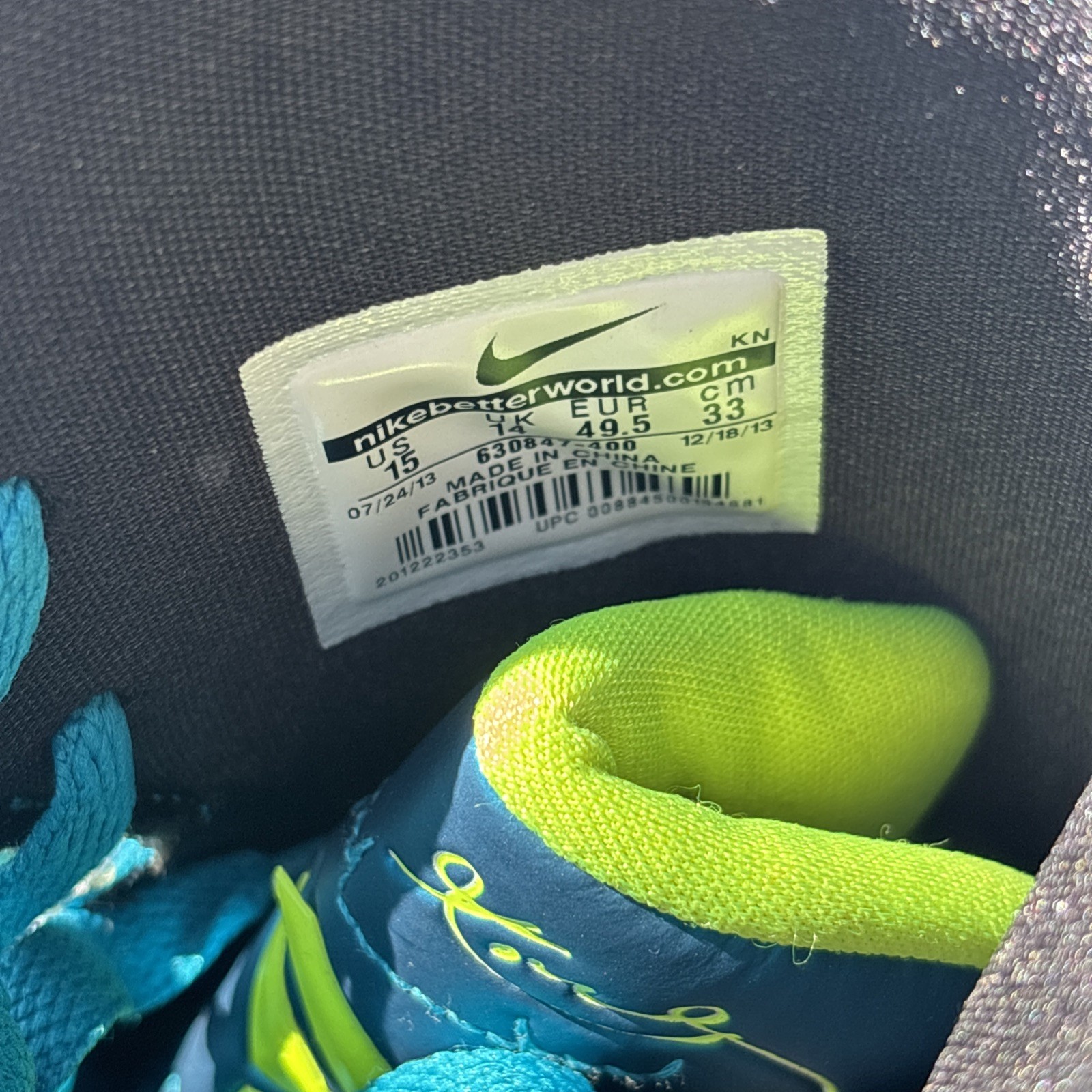 Nike Kobe 9 Elite Perspective Size 15