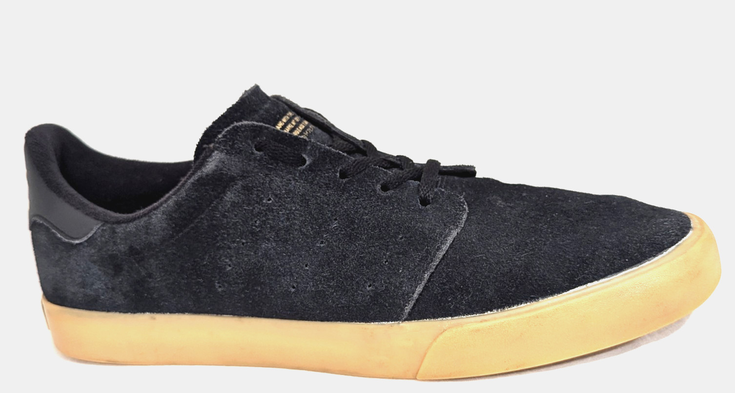 ADIDAS Men’s SEELEY SKATEBOARDING Shoes Black Suede GUM SOLE Size US 12/46 2/3 *
