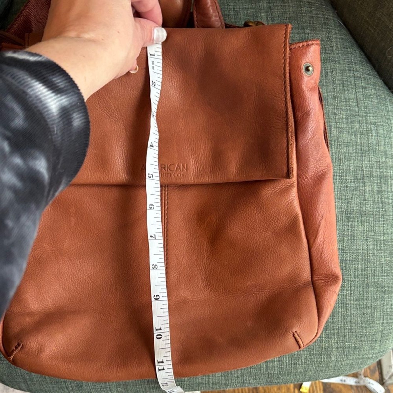 American Leather Co. brown Women backpack Bag purse neutral classic everyday GUC