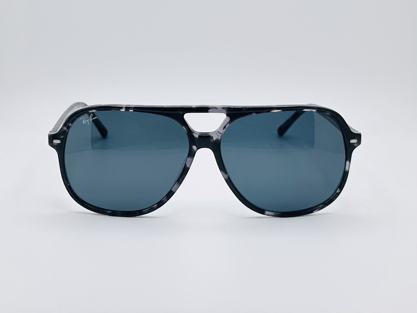 Ray-Ban RB2198 Bill 60mm Pilot Oversized Sunglasses Gray Havana Frame Gray Lens