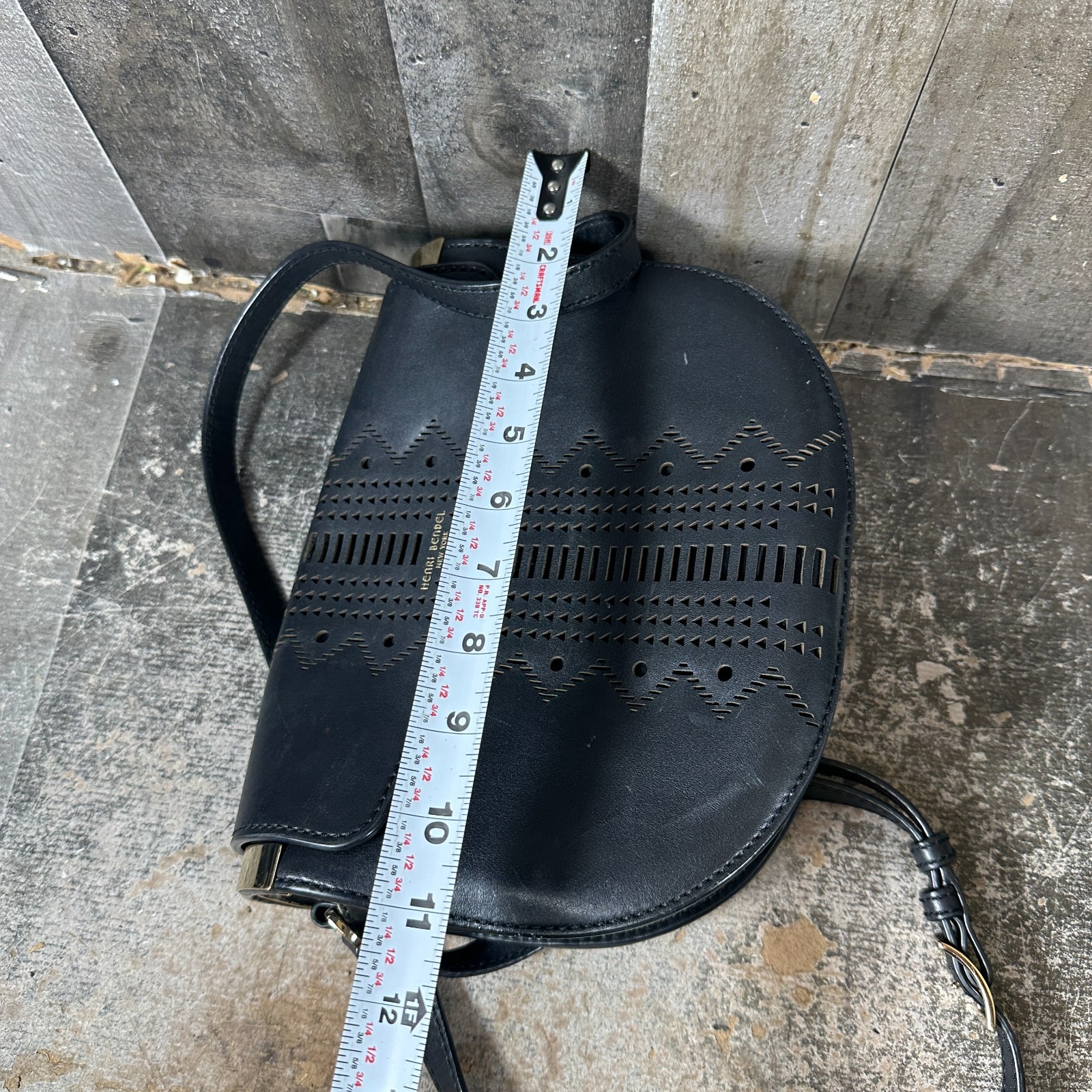 Henri Bendel Half Circle Bag Black Shoulder Bag