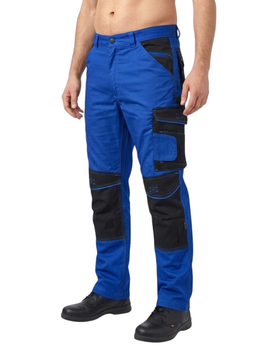 Mens Cargo Work Trousers With Knee Pads Pockets Safety Heavy Duty Combat Pants