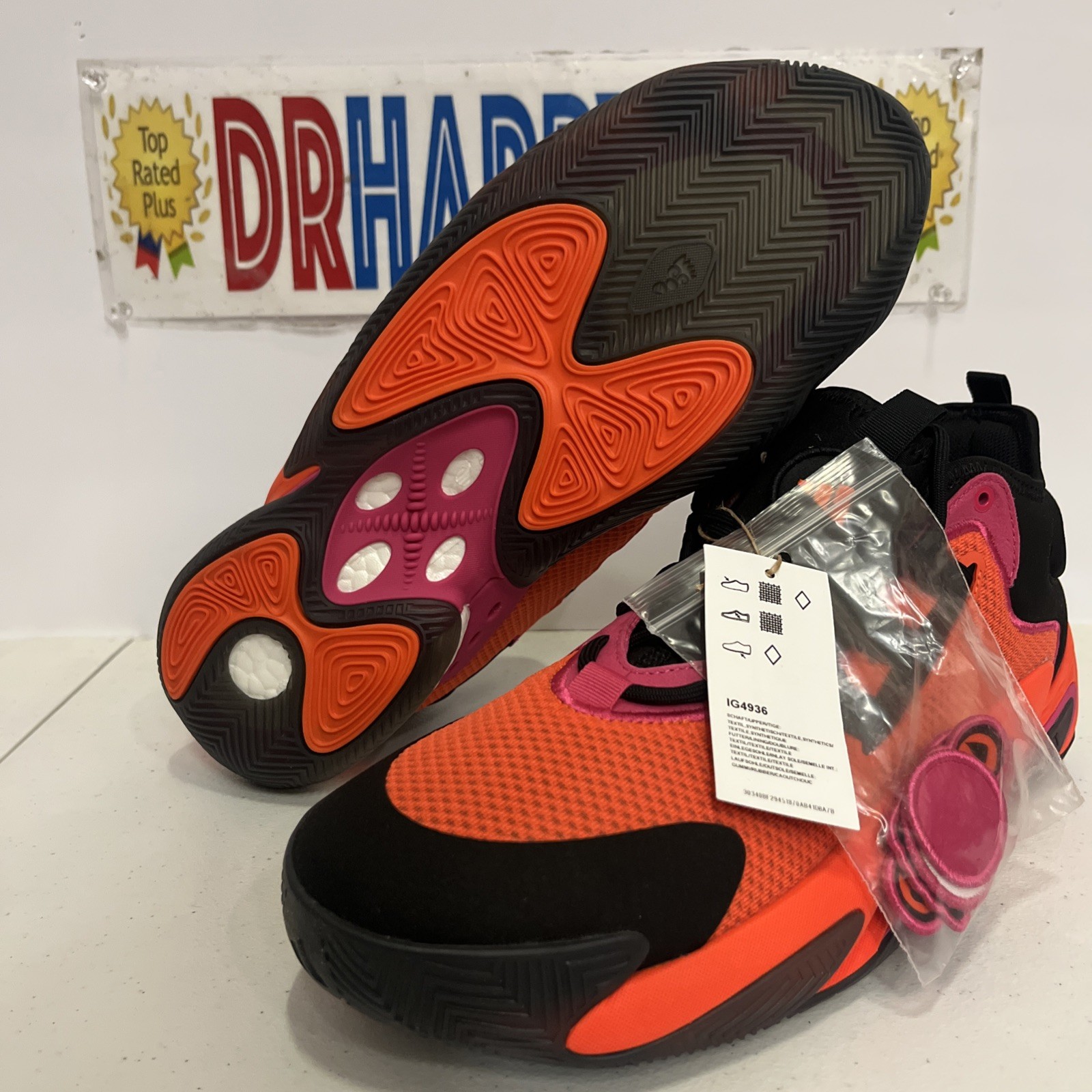 Adidas BYW Select Men’s Basketball Shoe Core Black/Impact Orange IG4936 New