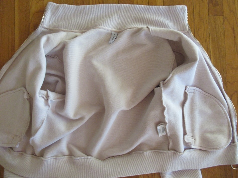 Varley Bloomwood Ribbed Mock Neck Zip Up Jacket in OaK Milk Size S