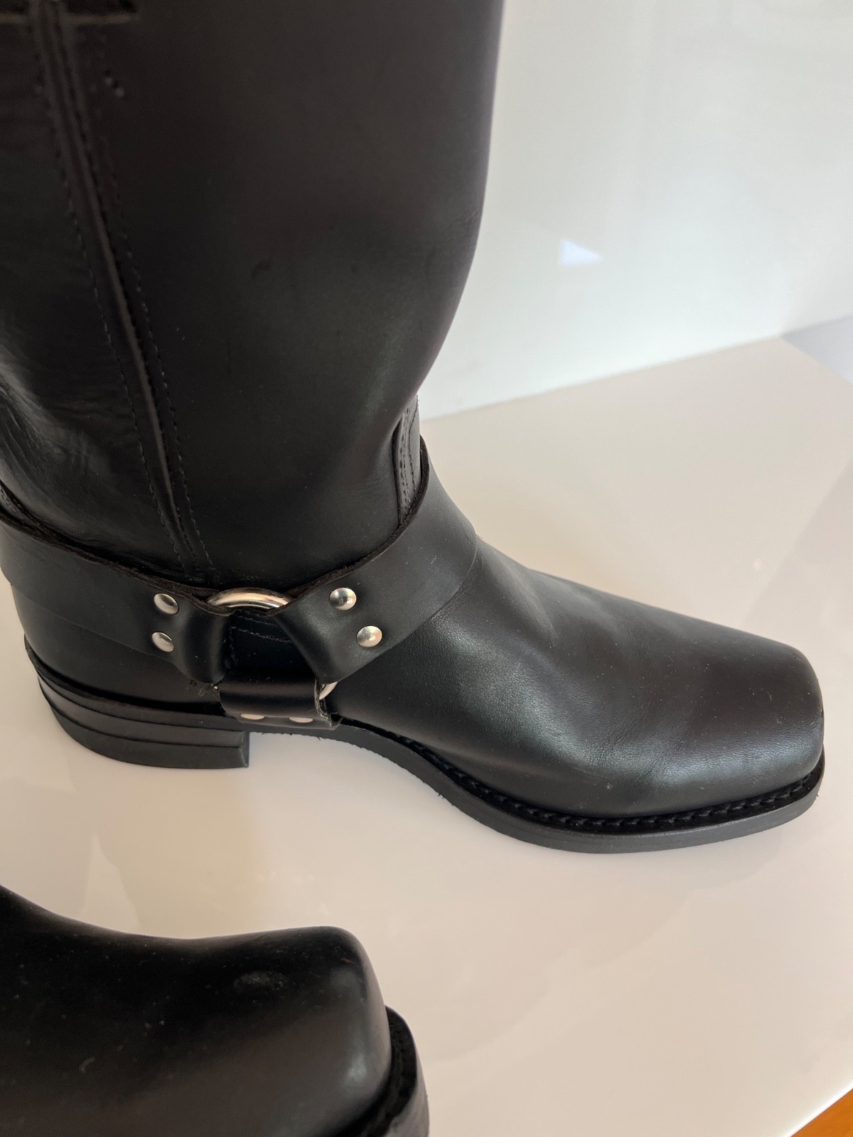 Frye Mens Black Harness 12R Motorcycle Boot Black Size 11 M
