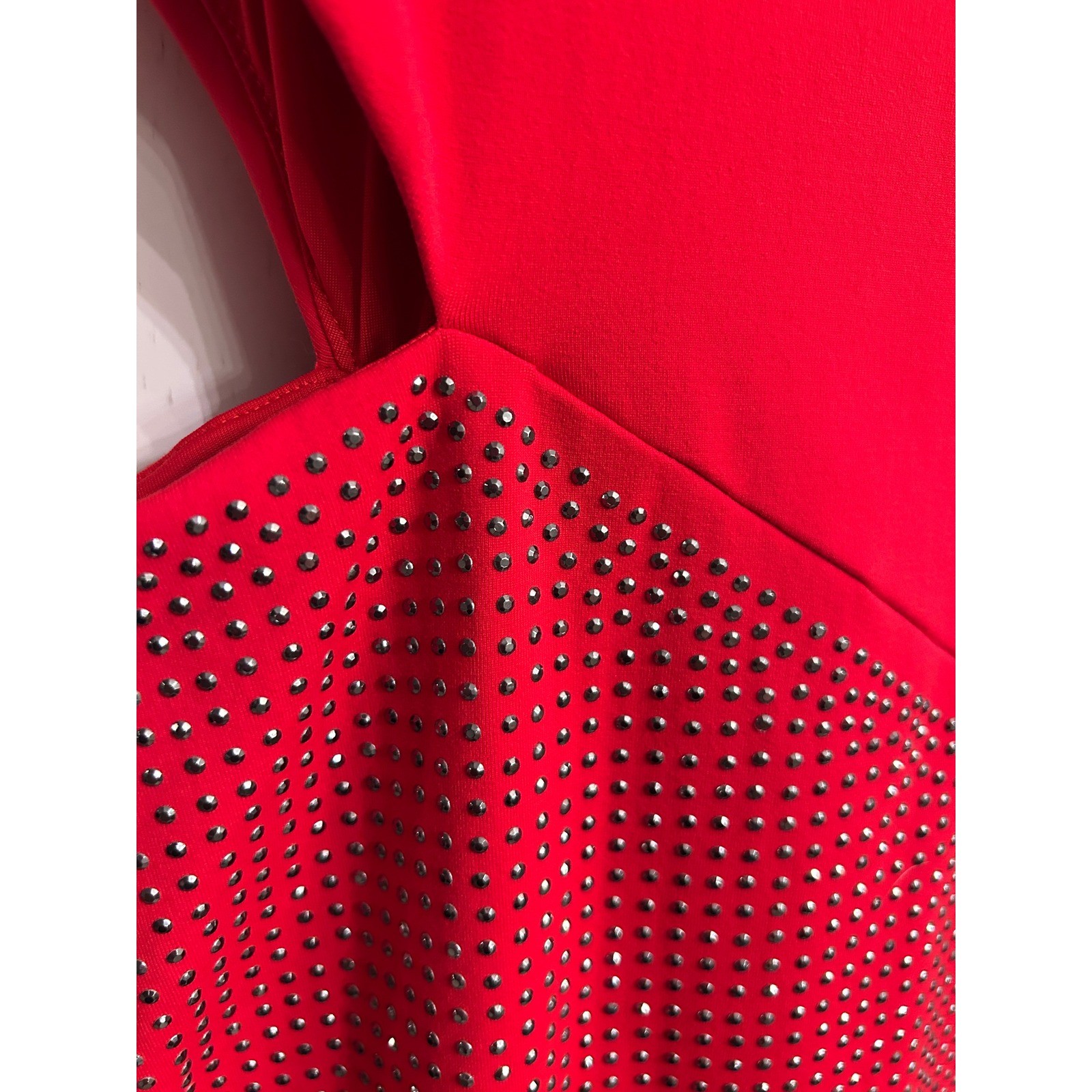 Bebe Red Fitted Mini Dress Bodycon xxsmall Sexy Party Clubbing
