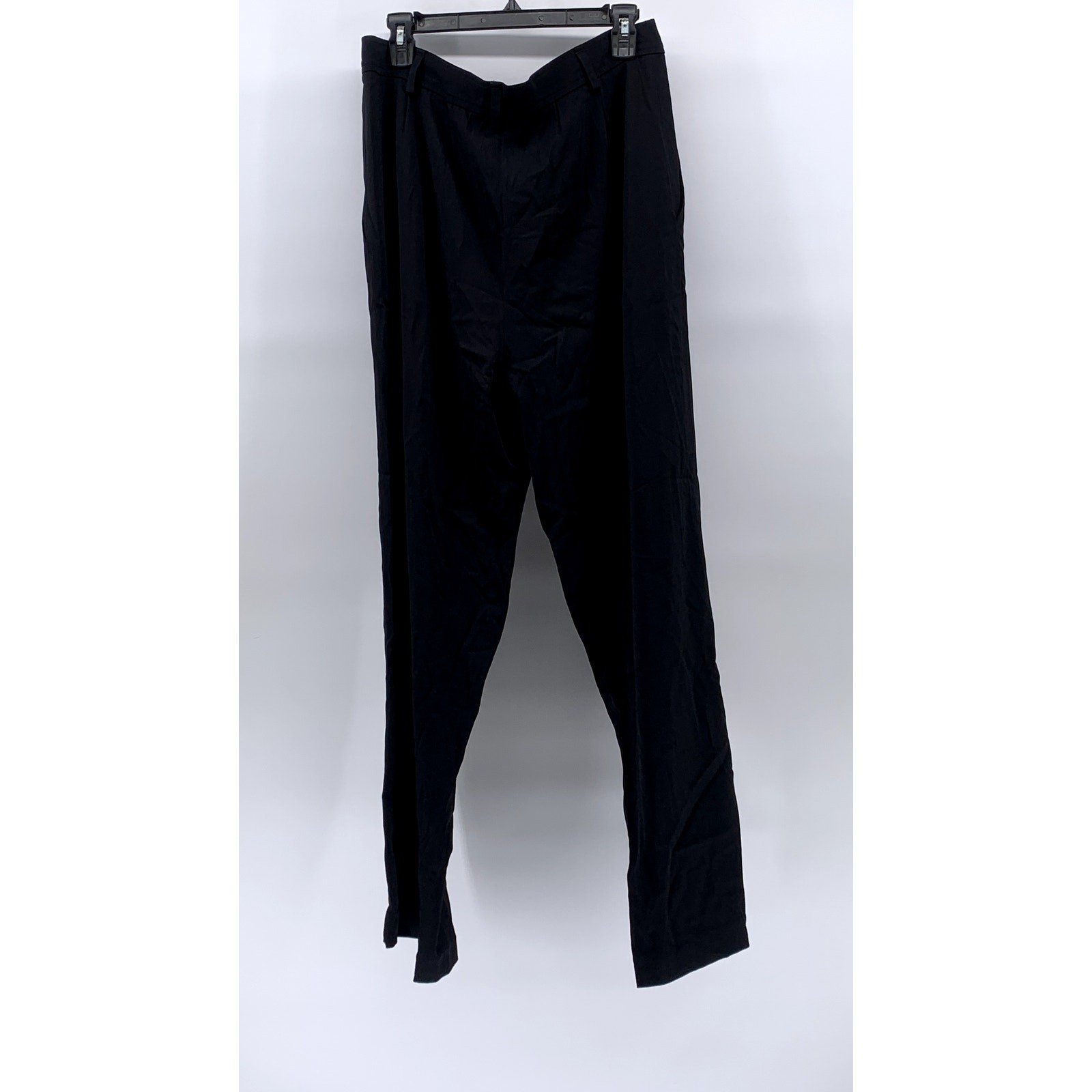 KALLMEYER NEW YORK Women’s Black Solid Wide-Leg Regular-Fit Pants SZ 12