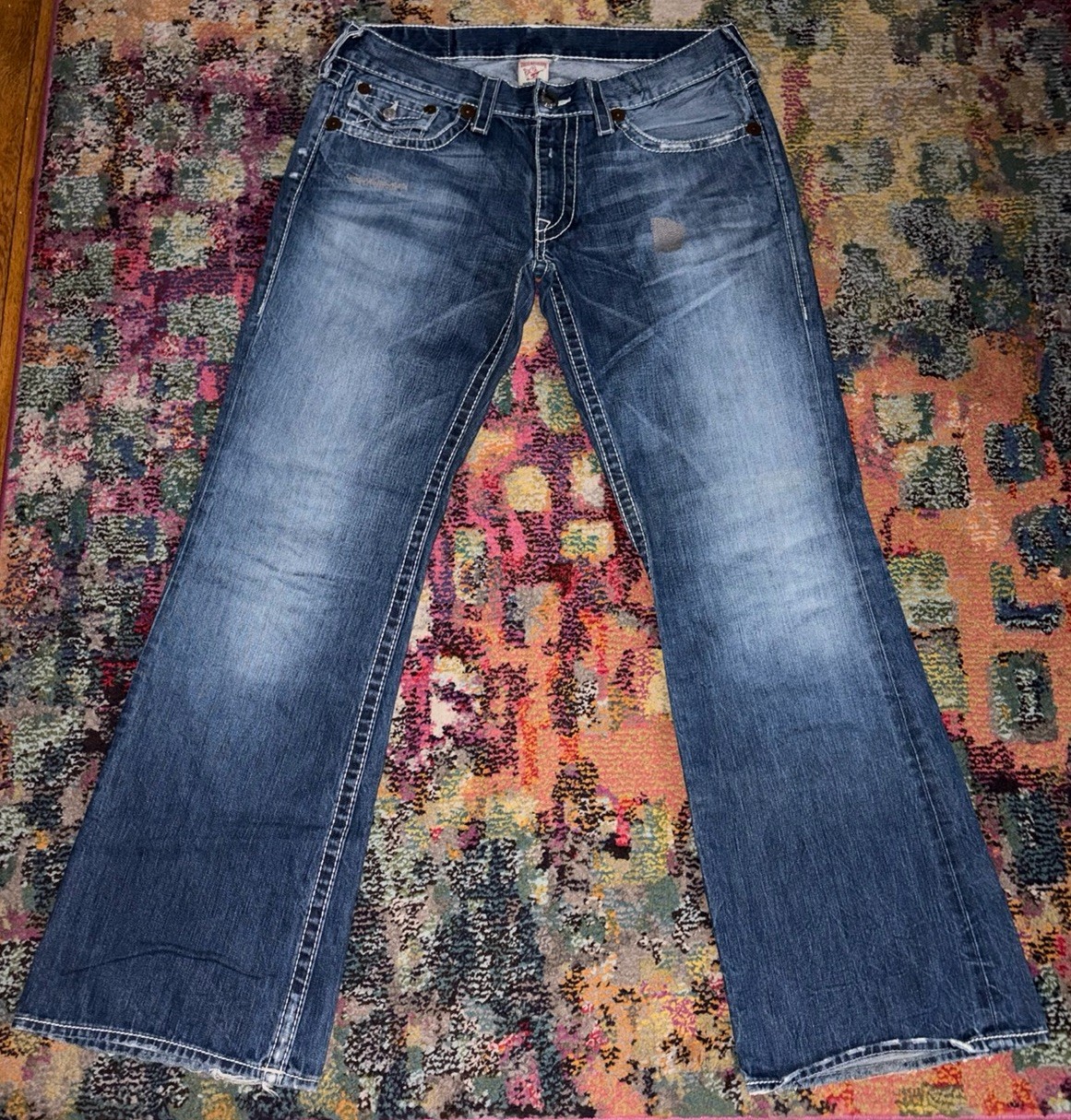 Vtg True Religion Section Billy Big T Row 36 Seat 34 Men’s Denim Jeans