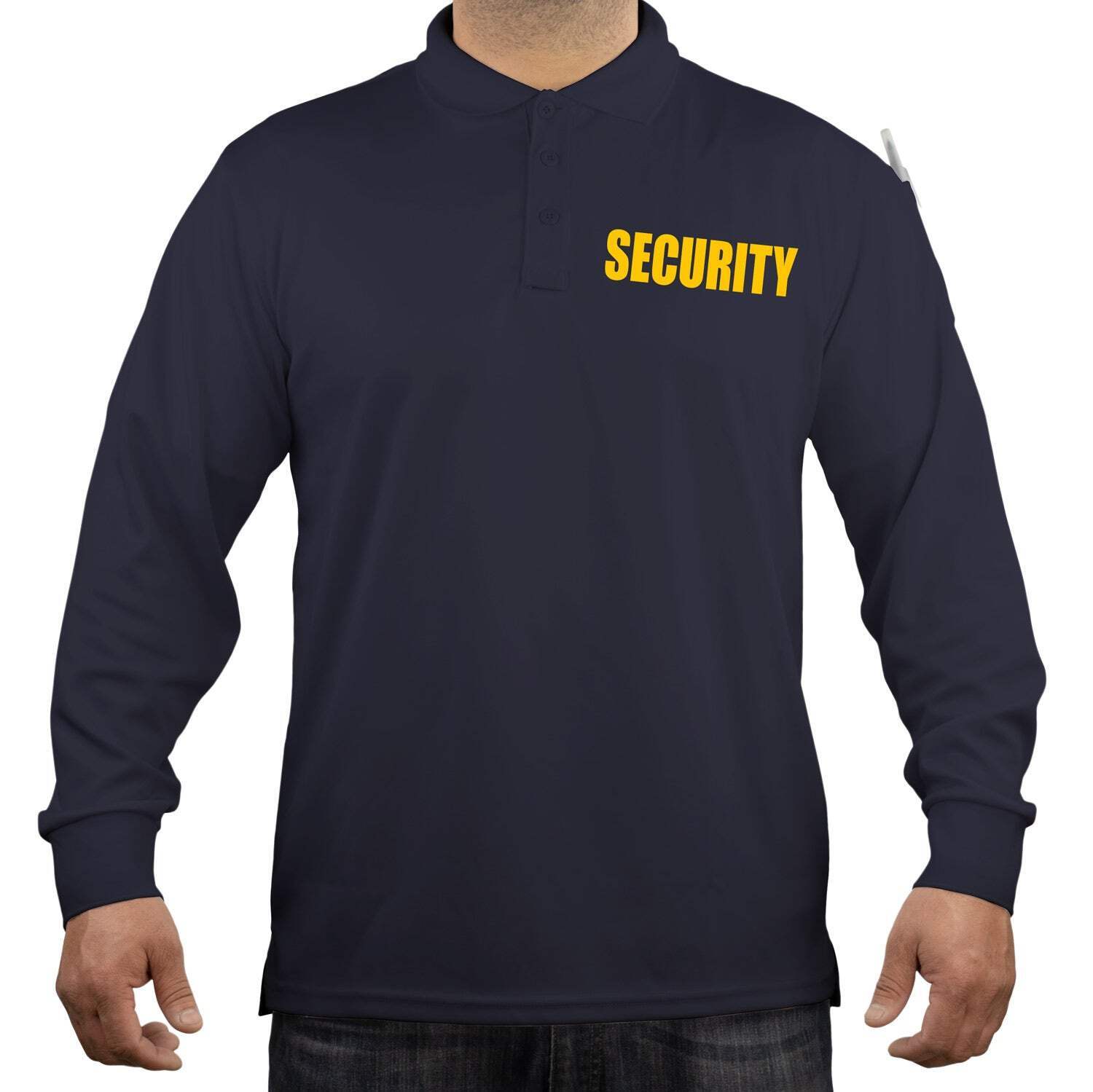 Performance Lightweight Breathable 100% Polyester Security Long Sleeve Polo Shir