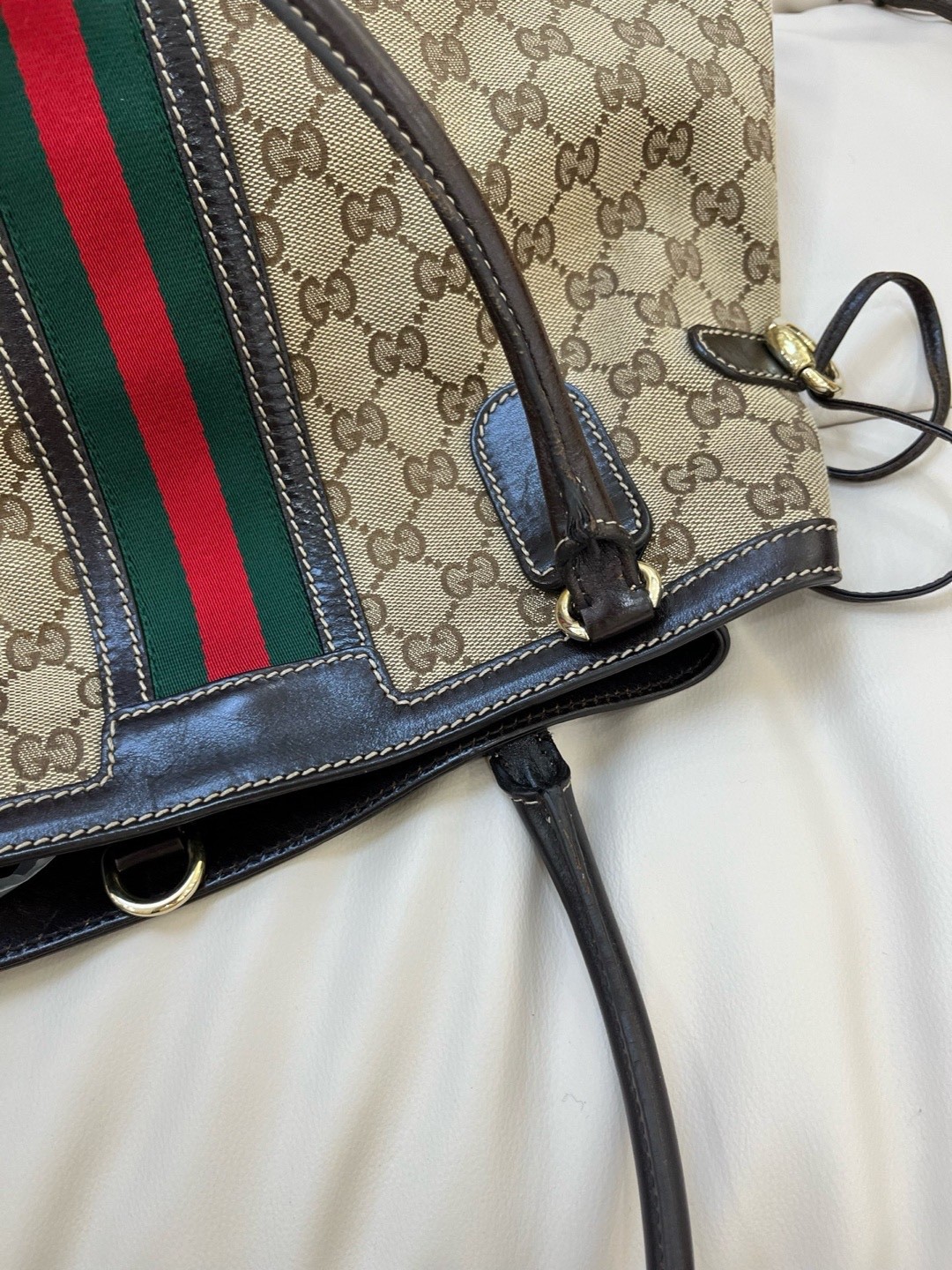 Gucci Pre-Owned Authentic Tote Monogram 38*33*14cm Canvas