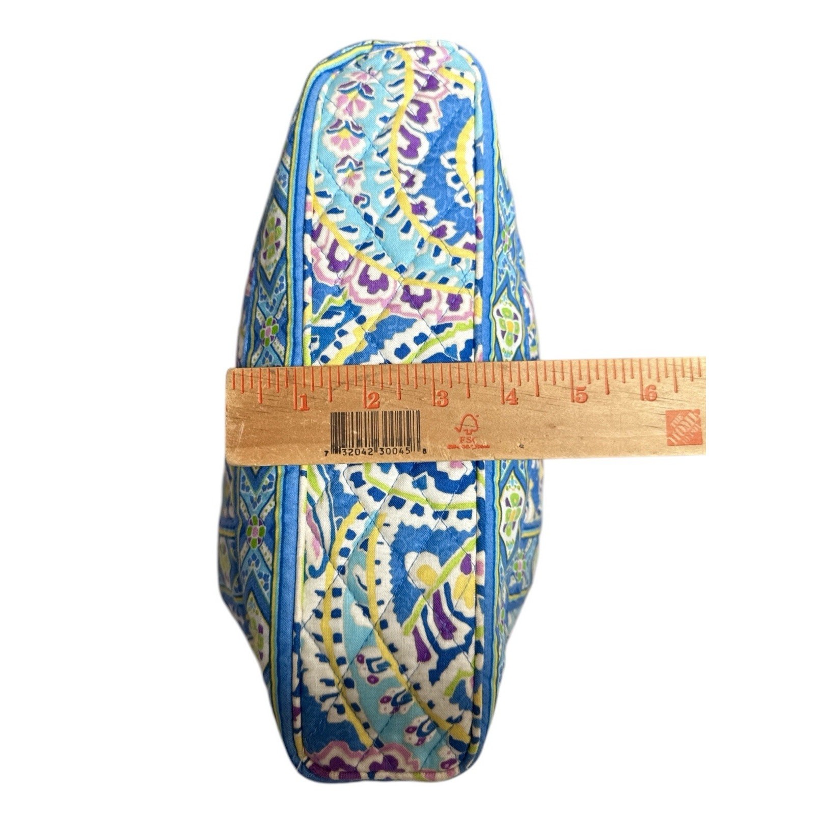 Retired Vera Bradley Tic Tac Toe Capri Blue Purse Handbag Paisley Toggle Tote