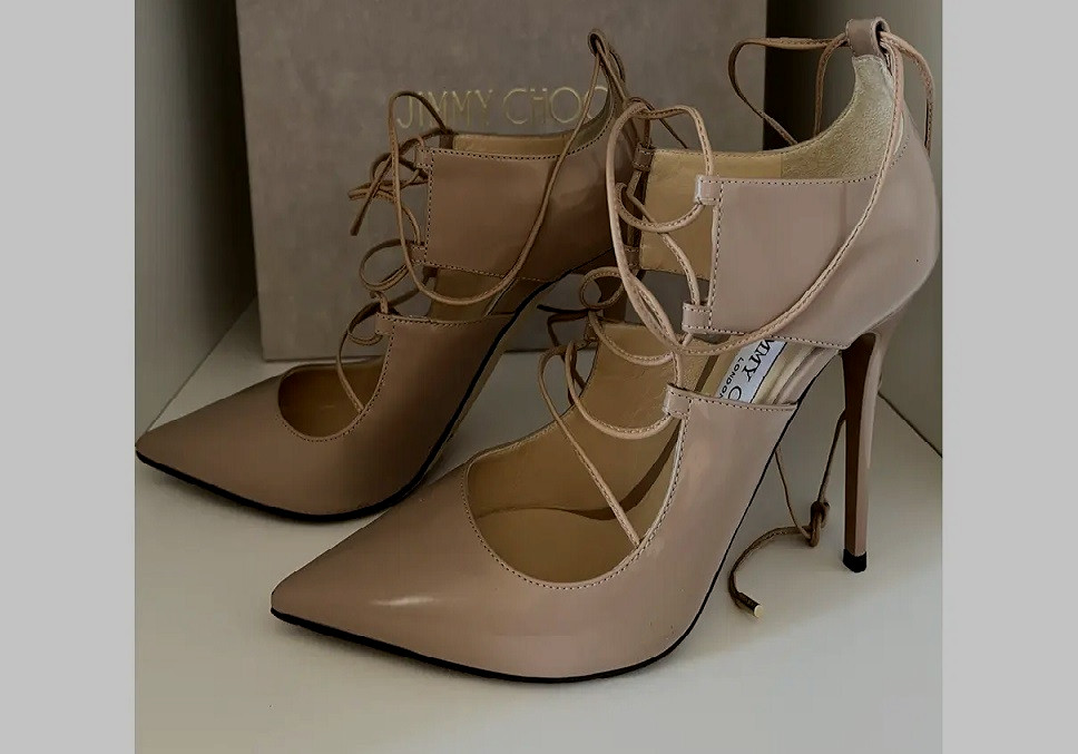 JIMMY CHOO Hoops 105 2die4 Gorgeous Leather Pump 39.5 = TRUE to Size US9.5