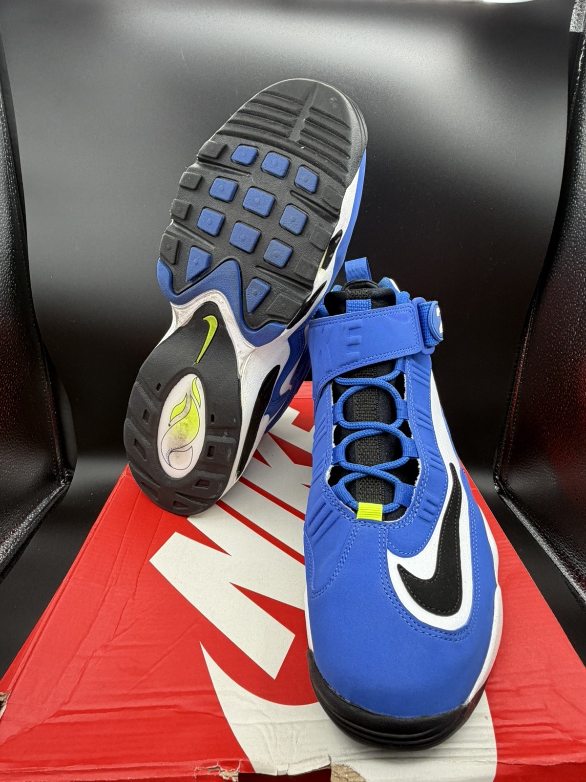 Nike Air Griffey Max 1 Varsity Royal Black Volt Leather 2021 12 M OG box clean!
