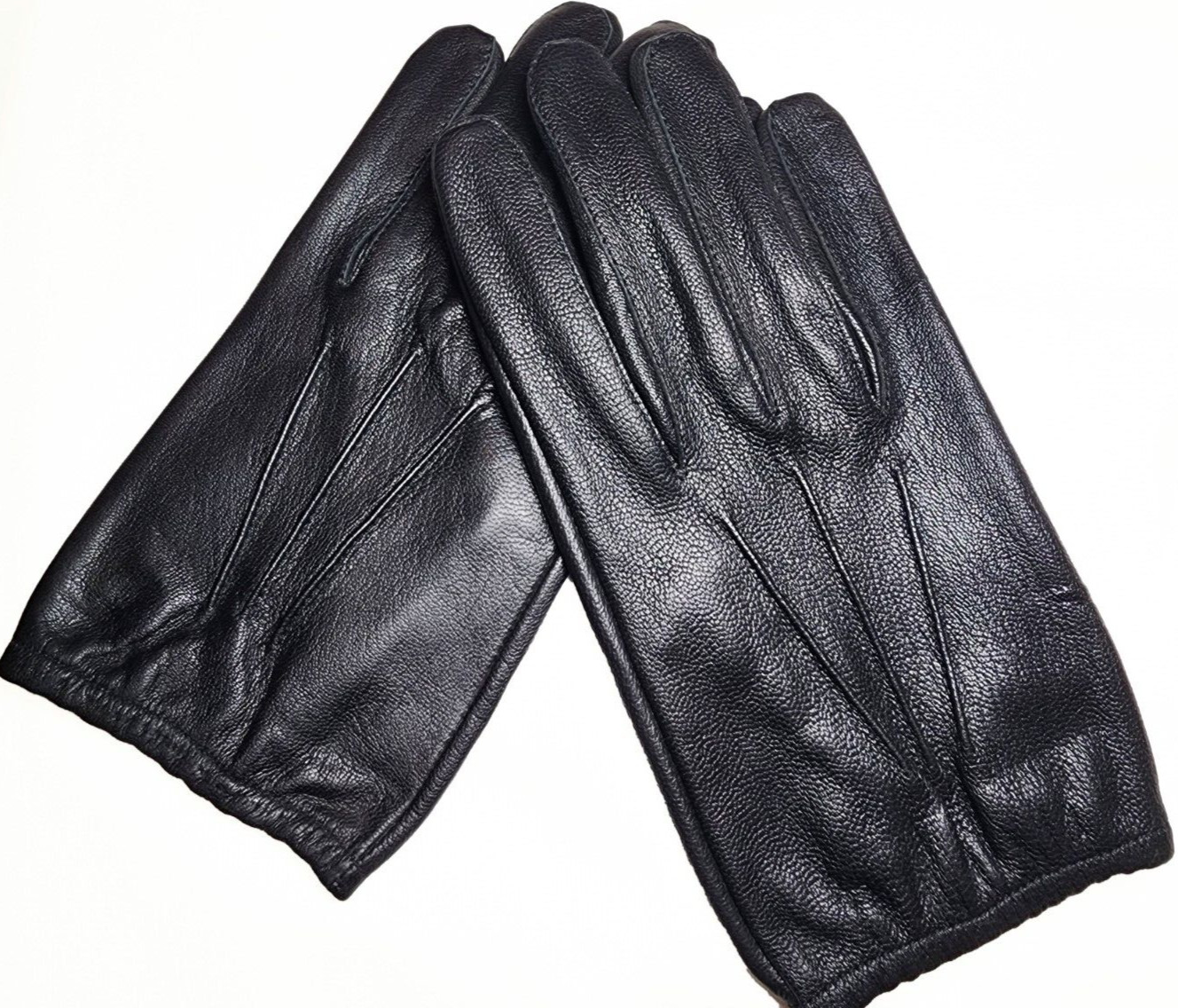 Genuine cow Leather Police Search Driving Gloves unlined long lasting