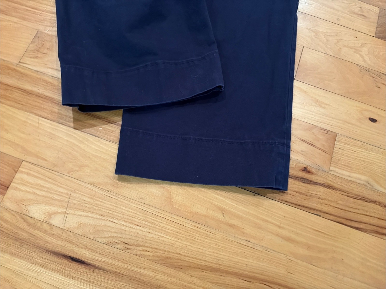 Duluth Trading Co. Blue Crop Capri Wide-Leg Pants Womens Tag 18 Reg Fits 37 x 23