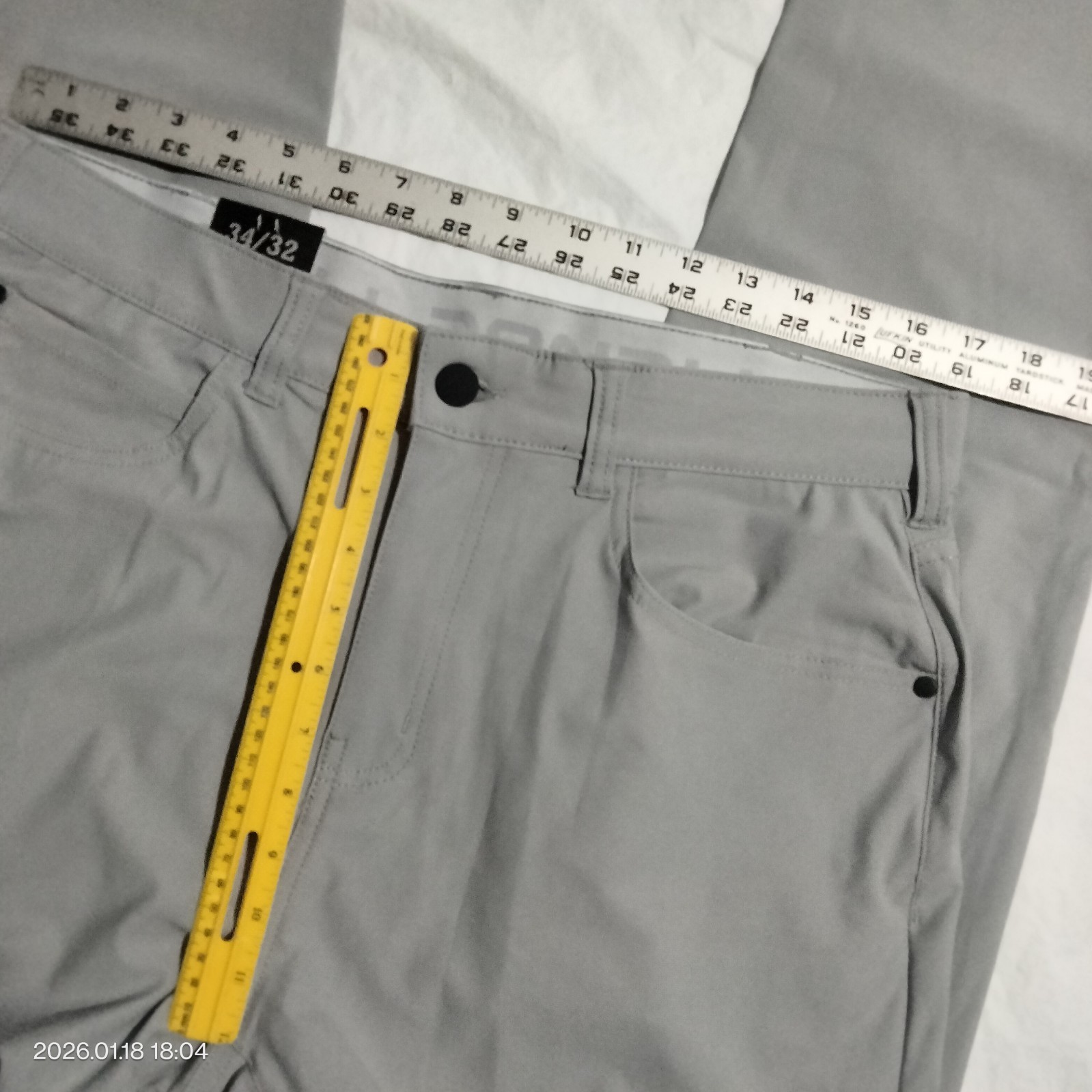 DENALI Gray Tech Fabric Stretch Pants Quick Dry Men’s Size 34×32 (34×31)