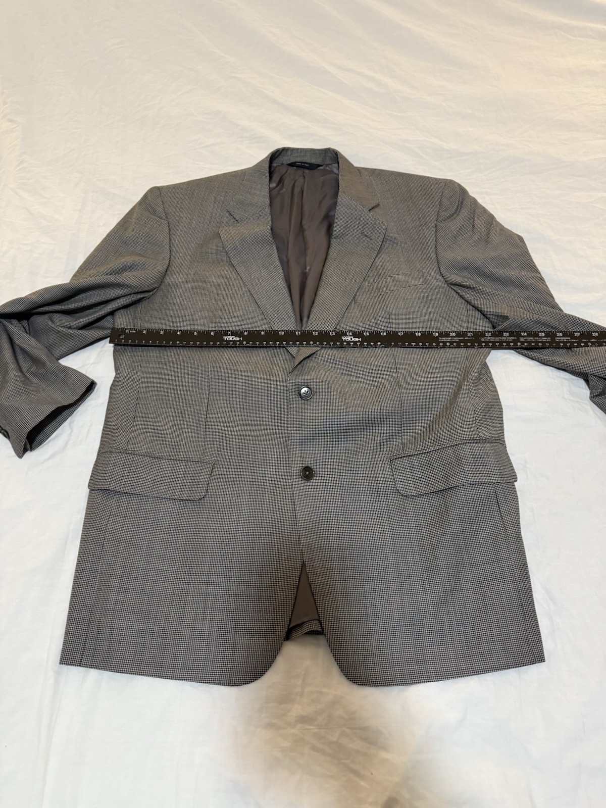 Brooks Brothers 100% Wool Blazer Grey Herringbone Sport Coat 166