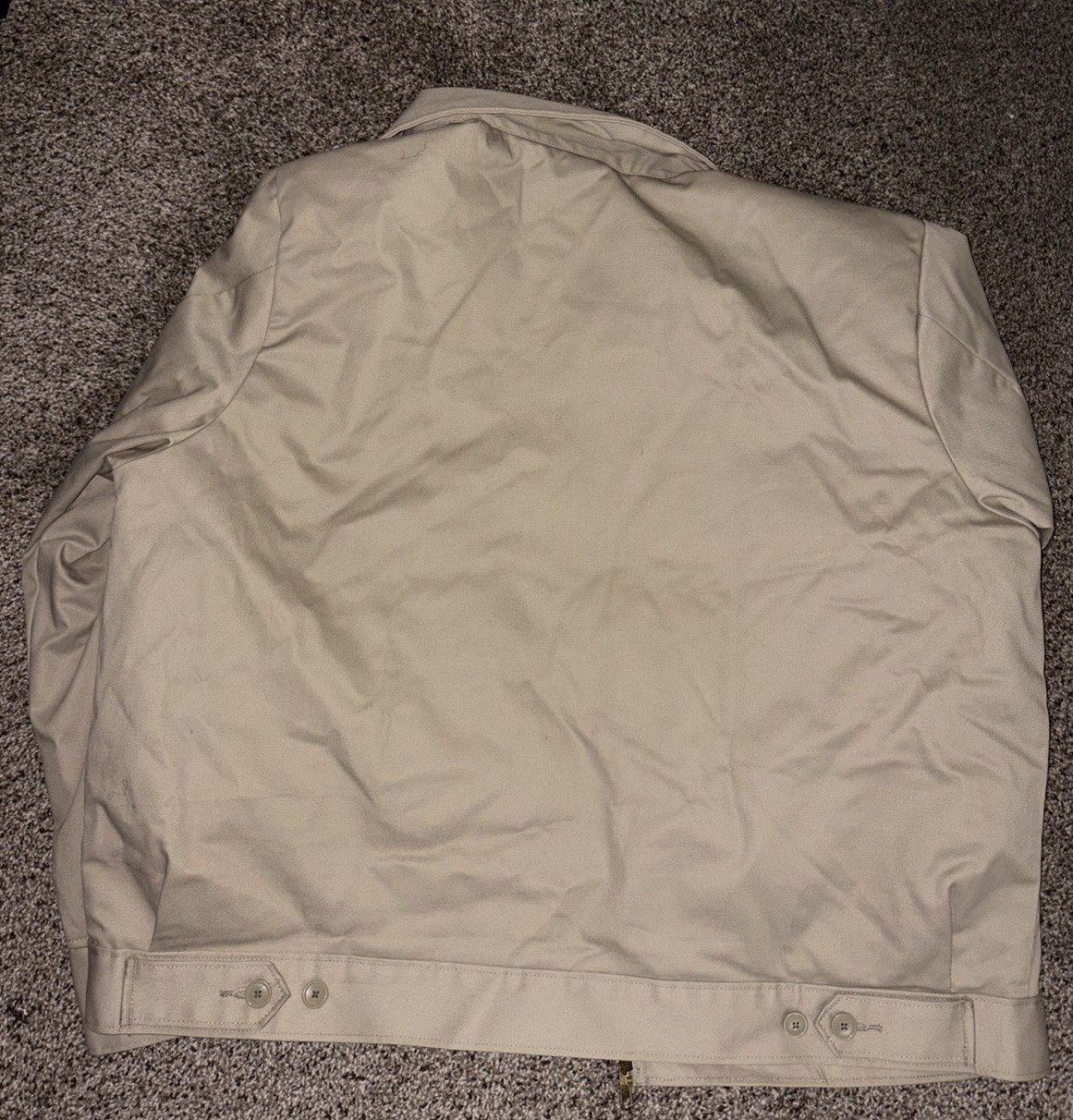 Dickies Men’s Beige Work Jacket Full Zip Quilted Lining Pockets 2XL