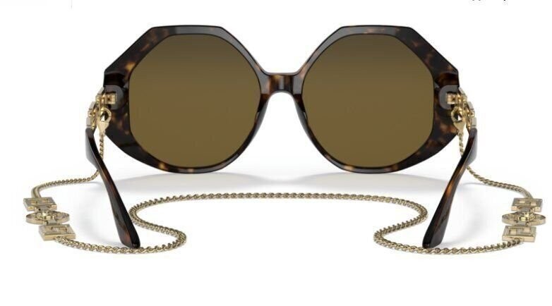 VERSACE VE4395 534673 Havana Square Women’s 59 mm Sunglasses