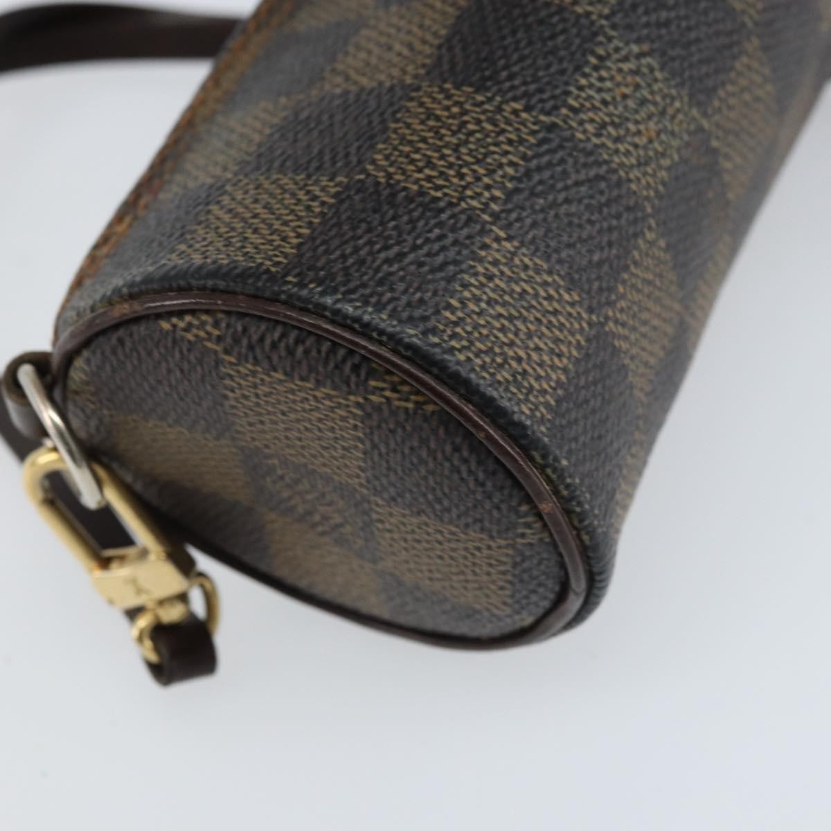 LOUIS VUITTON Damier Ebene Papillon Pouch LV Auth BA10869