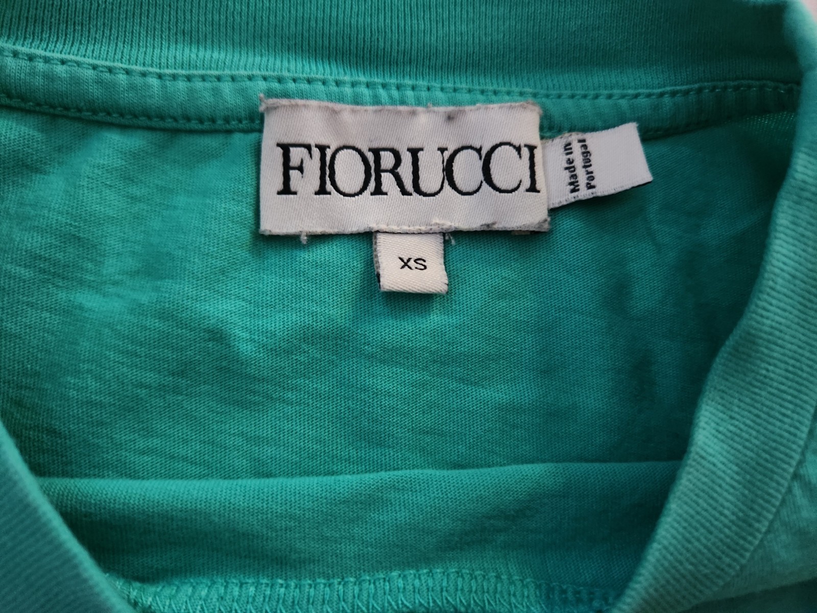 Fiorucci Women’s Vintage Angels Cropped T-shirt Green 100% Cotton Size XS