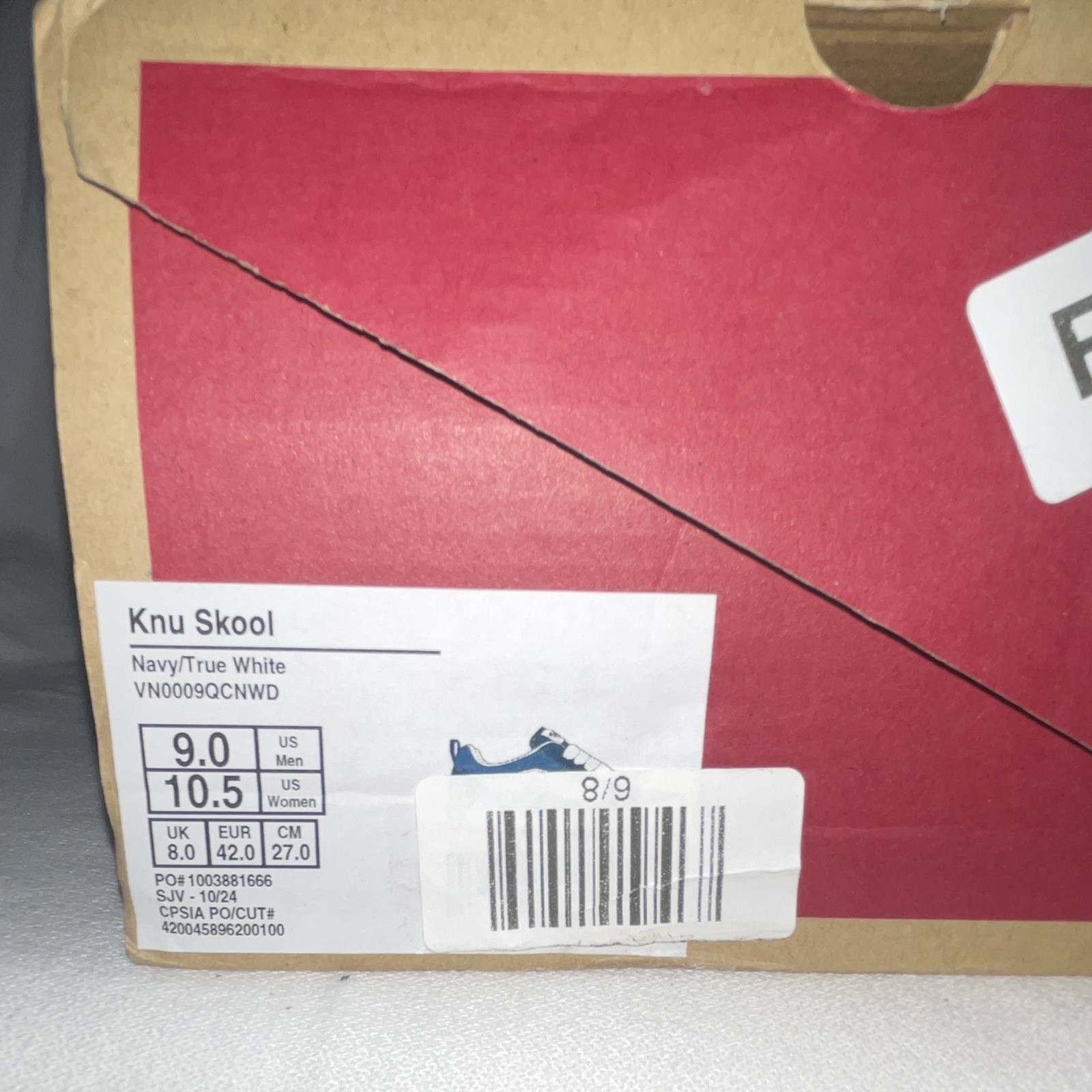 Vans Knu-Skool Navy/True White Low Top Suede Lace Up Sneaker VN0009QCNWD