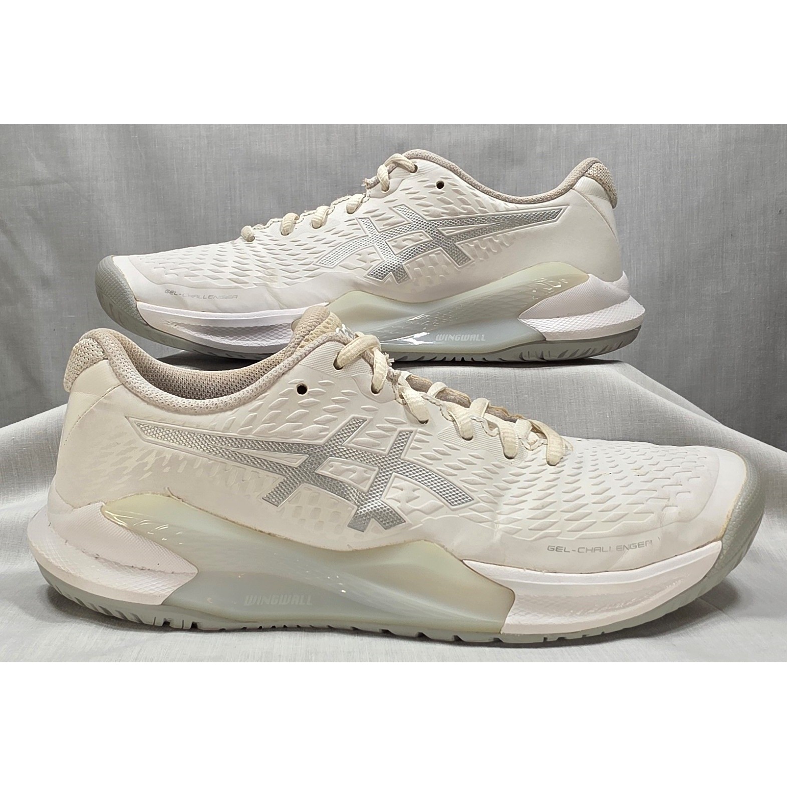 Asics Gel-Challenger 14 Fawn White Tennis Shoes 1042A231 Womens 8.5