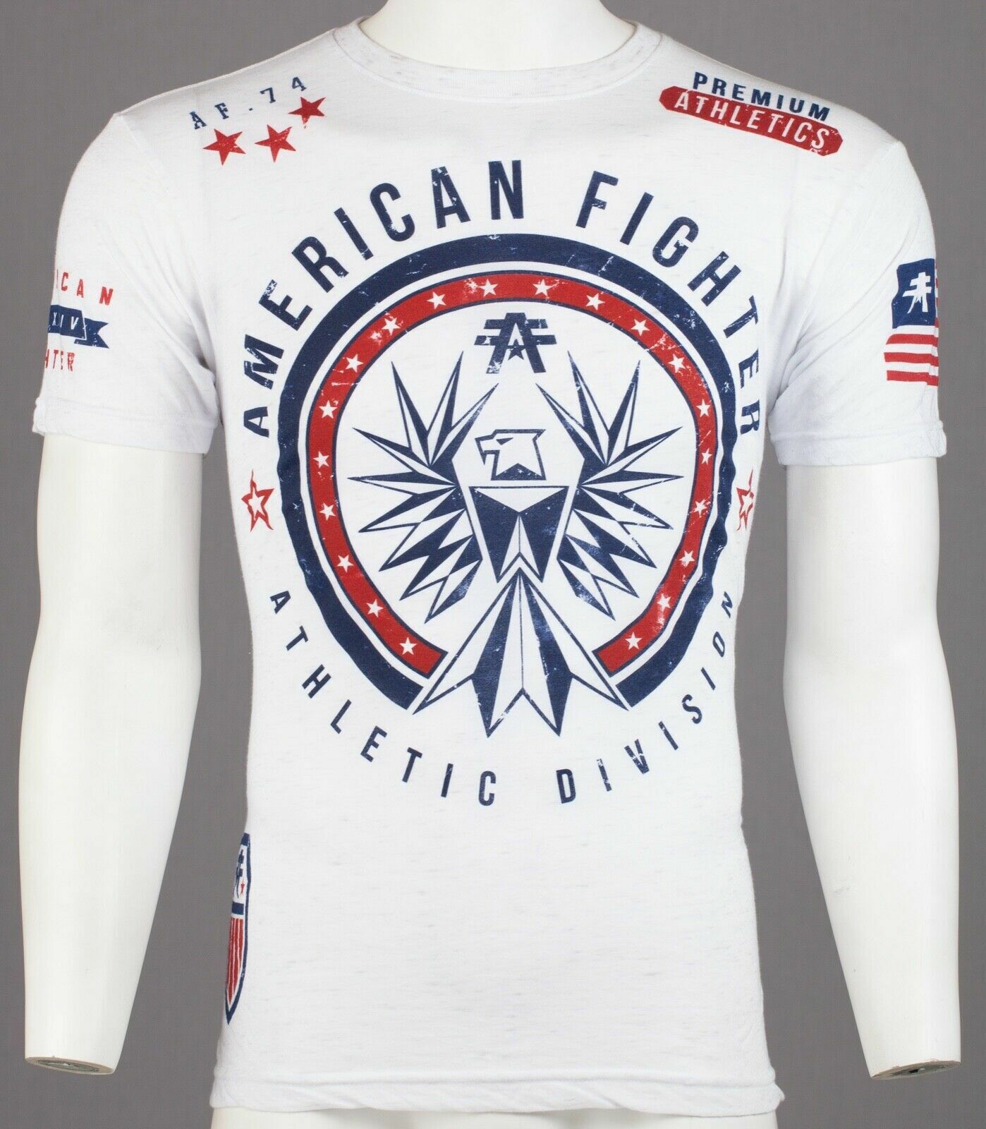 AMERICAN FIGHTER Somerset White Athletic Mens Crewneck T-shirt L-3XL NWT