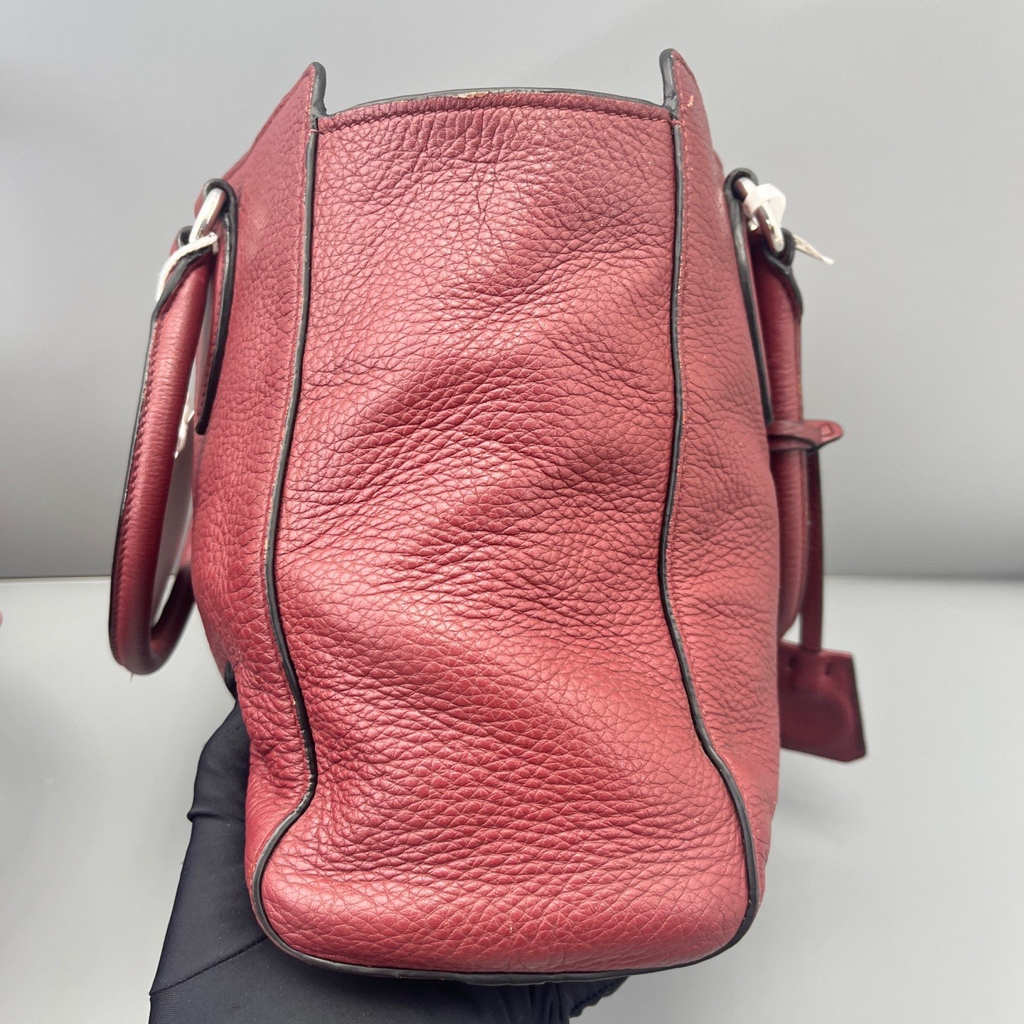 Prada Pre-Owned Authentic Tote Burgundy 28*22*11cm Free Tracked Shipping