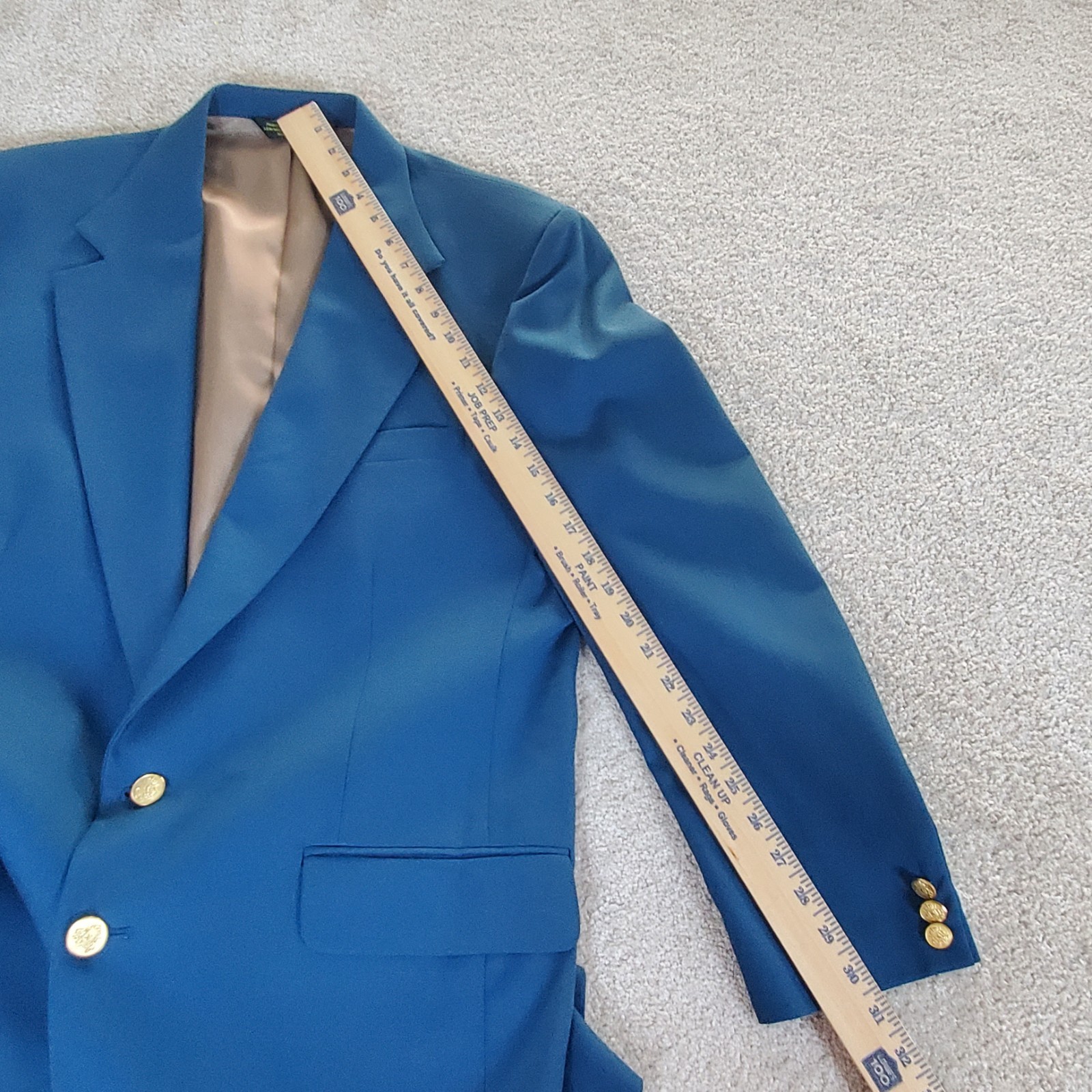 Tailors Row by Deansgate Blazer Size 41 R Teal Green Sports Coat Jacket Wool