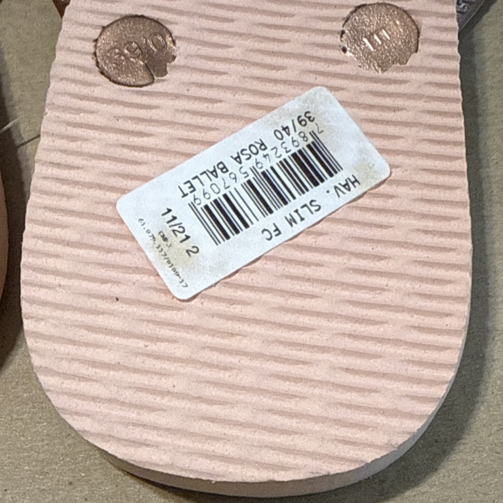 Havaianas Slim Rose Pink Flip Flops EU 396/40 – New