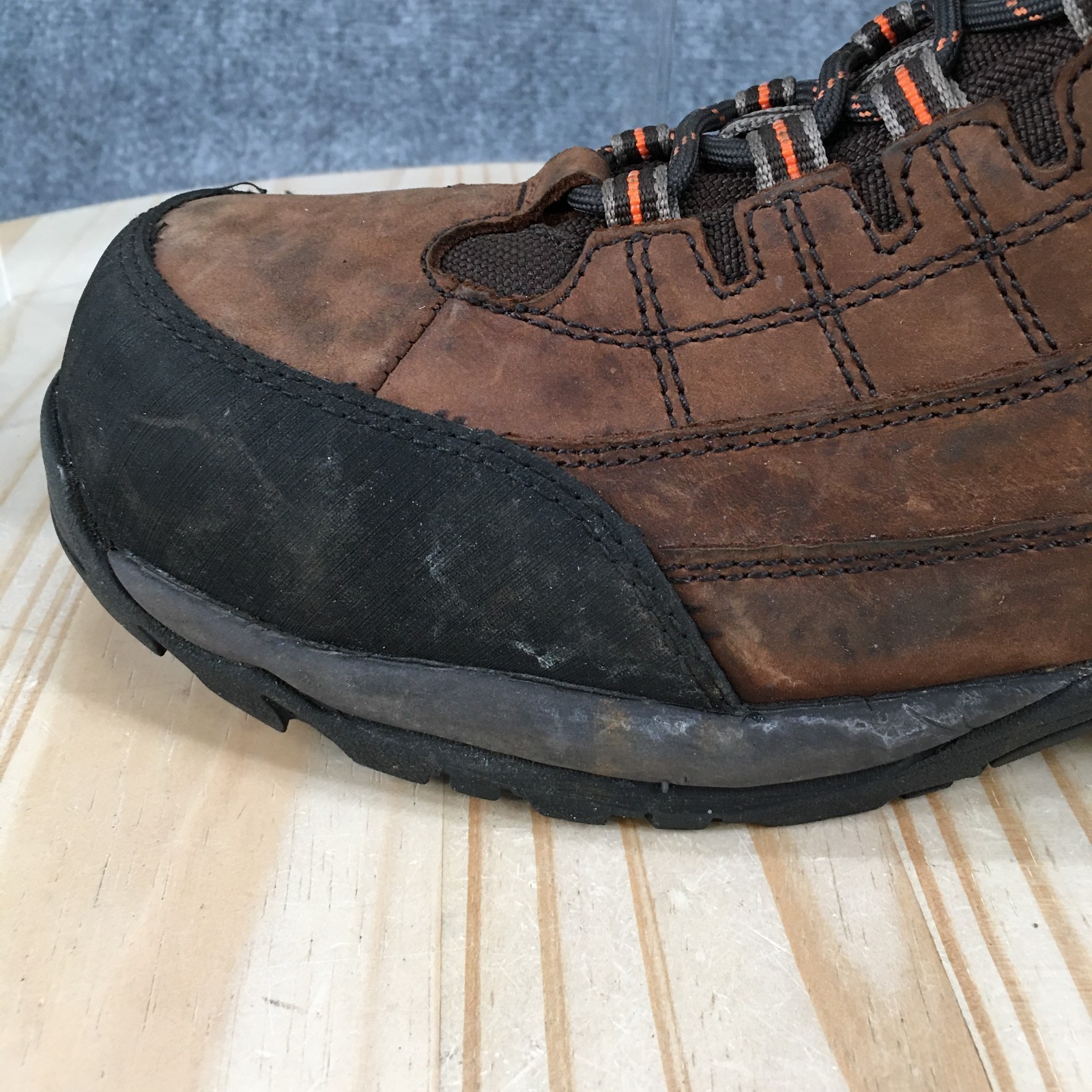 Gravel Gear Work Boots Men 10.5 M Waterproof Hiking Steel Toe Ankle Top BrownGra