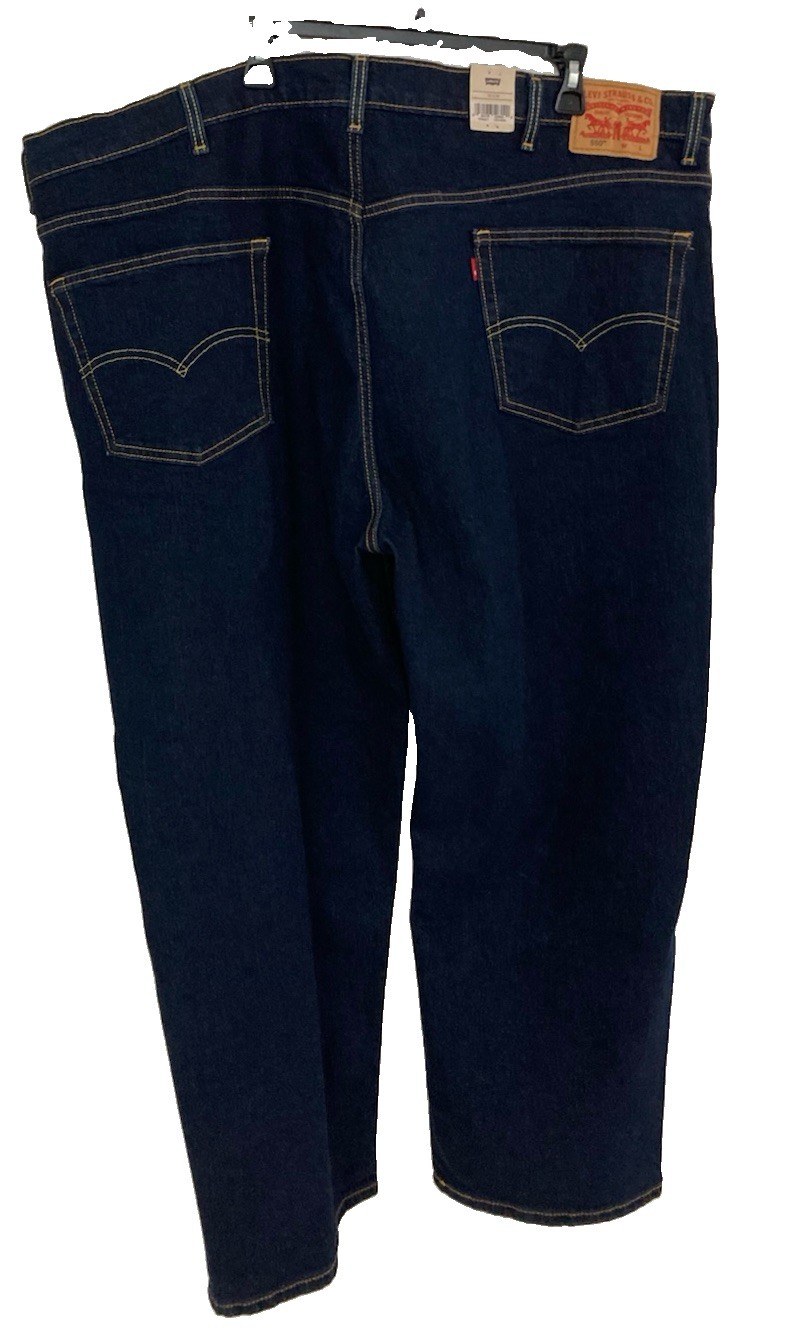 Men’s Levi’s 550 Relaxed Fit Jeans Dark Wash Blue Size 50×29 NWT
