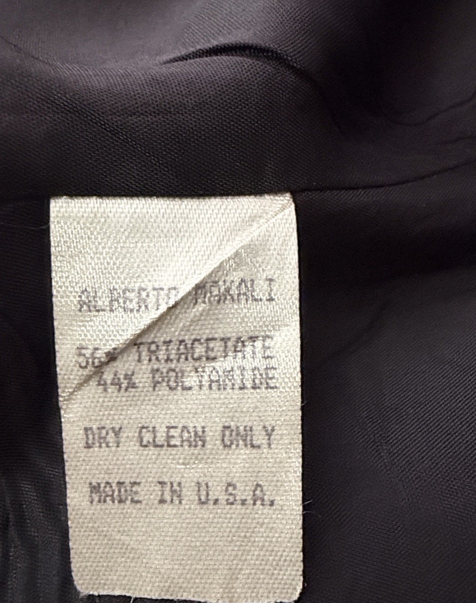 Vintage Alberto Makali Black Sculptural Blazer Asymmetric Collar Fitted USA US 2