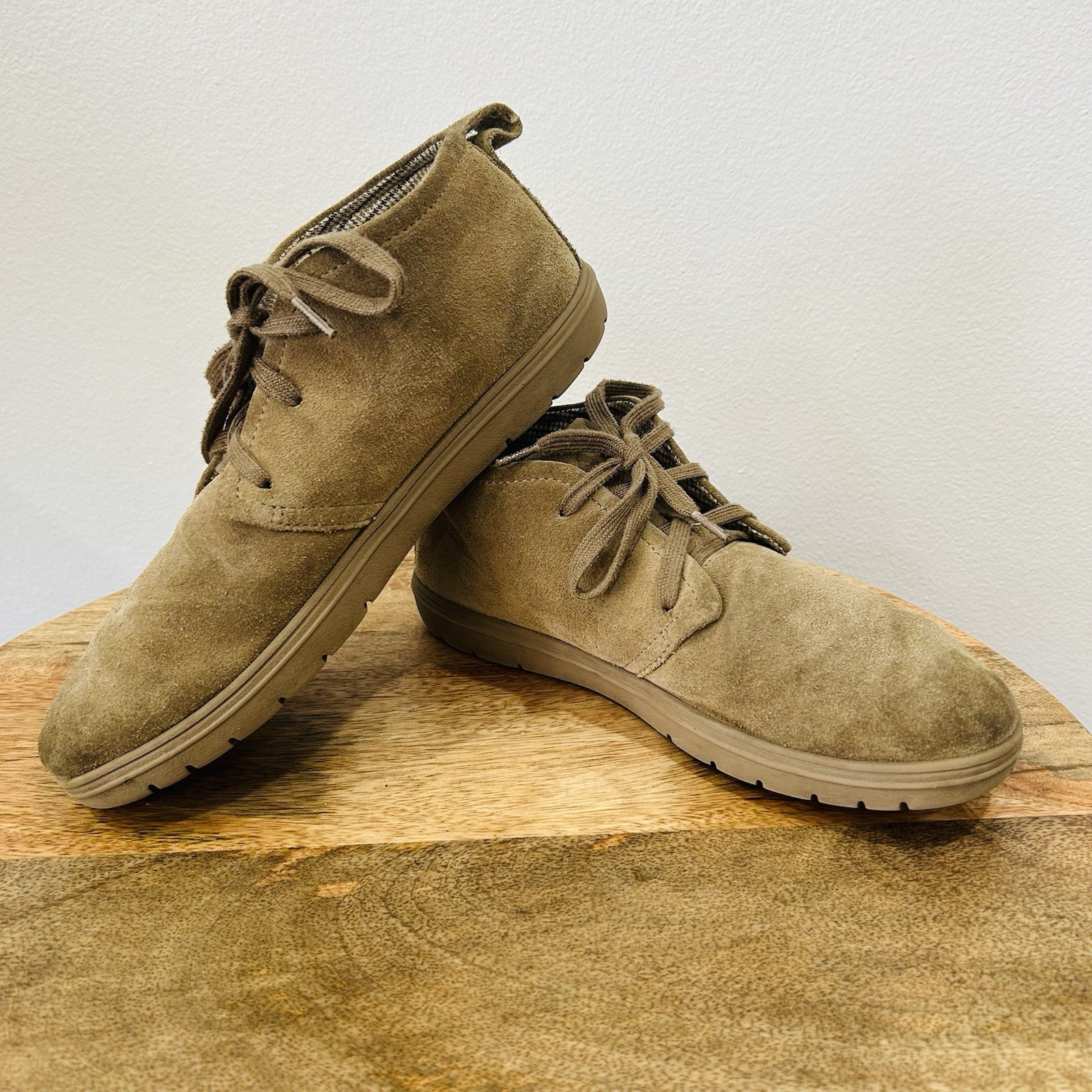 Lems Chukka Boots Men 11 Women 12.5 Sandstone Shoes Brown Suede Barefoot