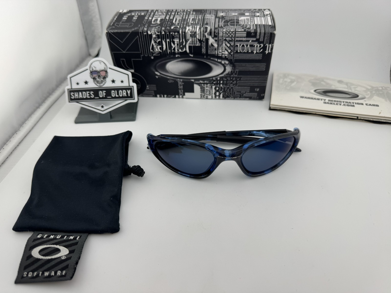 OAKLEY MINUTE GEN 2 BLUE TORTOISE ICE IRIDIUM POLARIZED SUNGLASSES 12-812 RARE