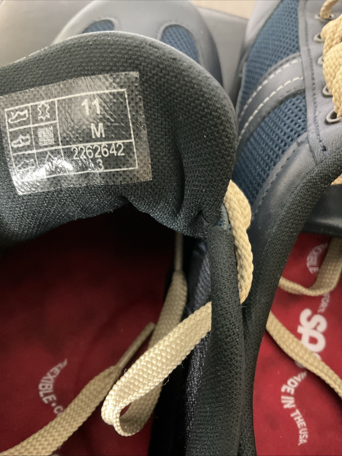 SAS Mesh and Leather Walking Sneakers Women’s Size 11M Navy