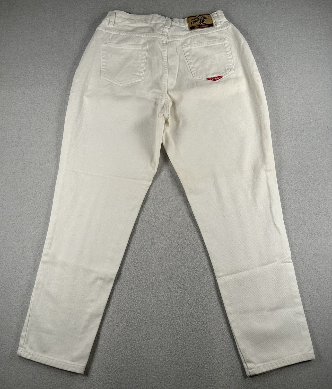 Vintage 90s No Excuses Tough White Denim High Rise Mom Jeans Size 16/17