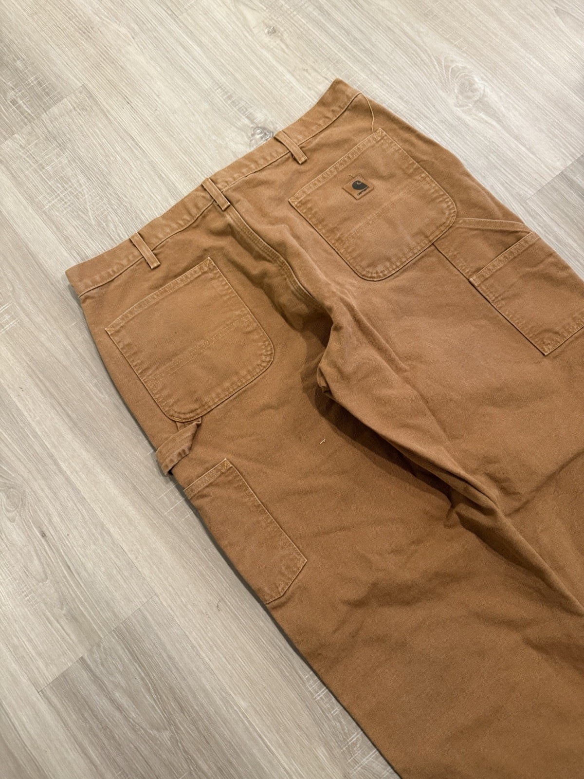 Carhartt Men’s B11 Brown Duck Work Pants 32×32 Loose Fit Carpenter Pants