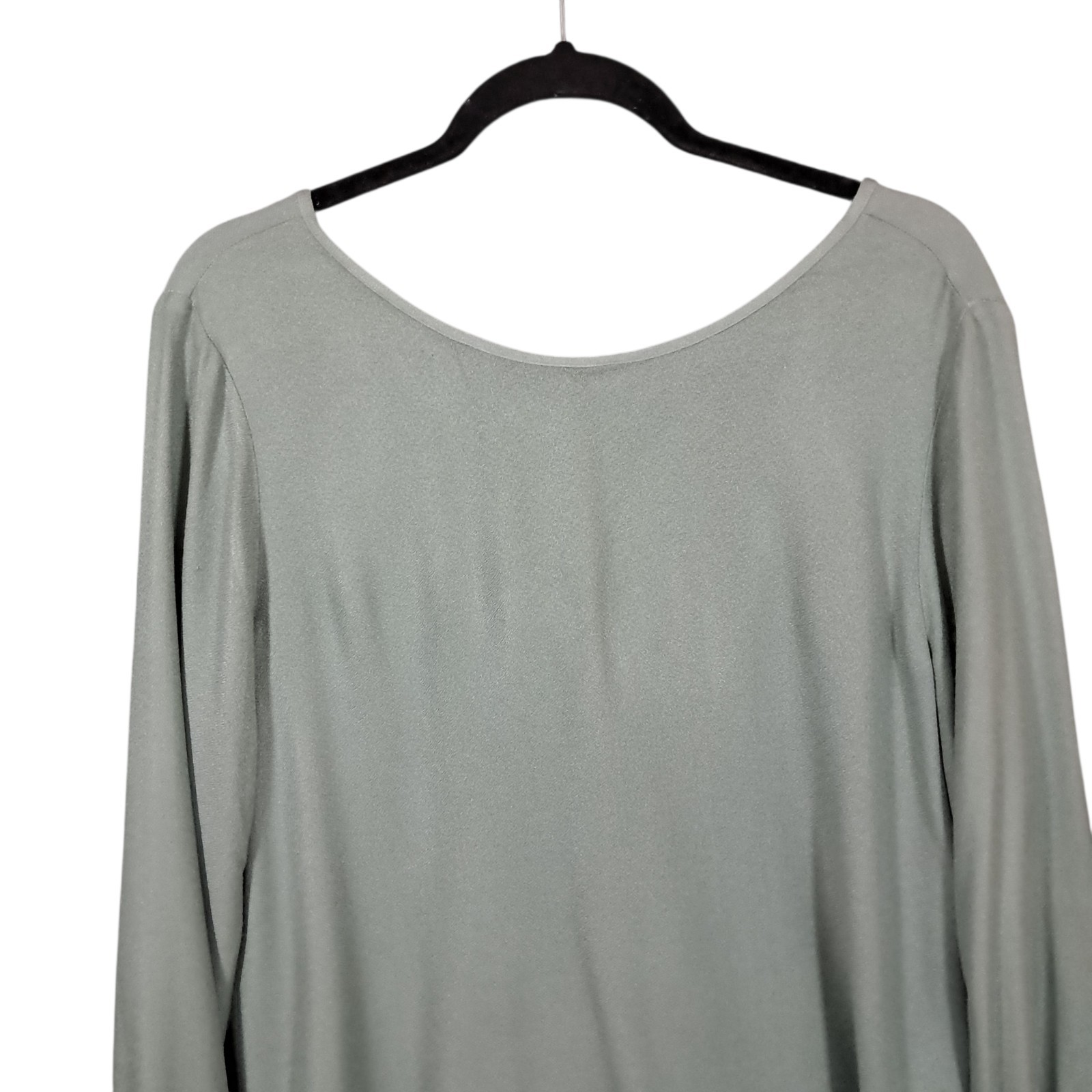 Cloth & Stone Womens Top Small Tie Back Long Sleeve Seafoam Oversized Office