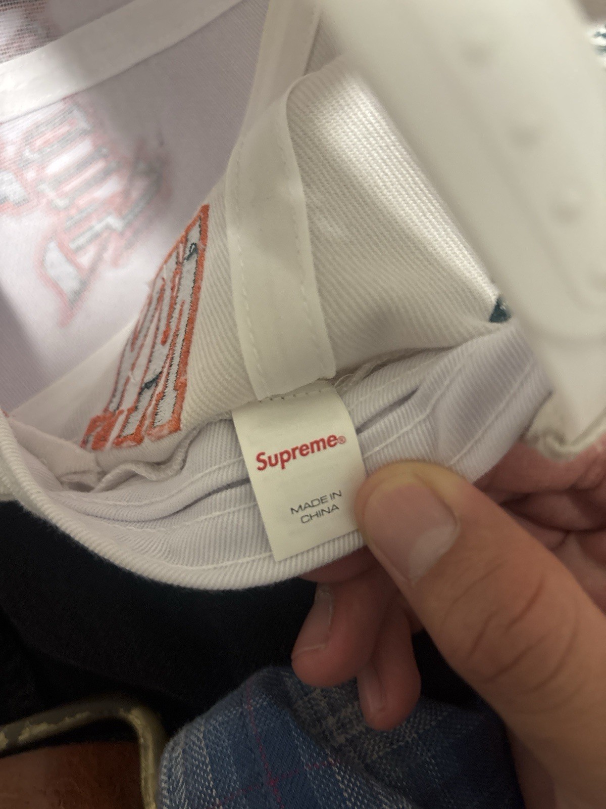 Supreme New York 6-Panel Hat Cap White Green Orange SS25 Embroidered