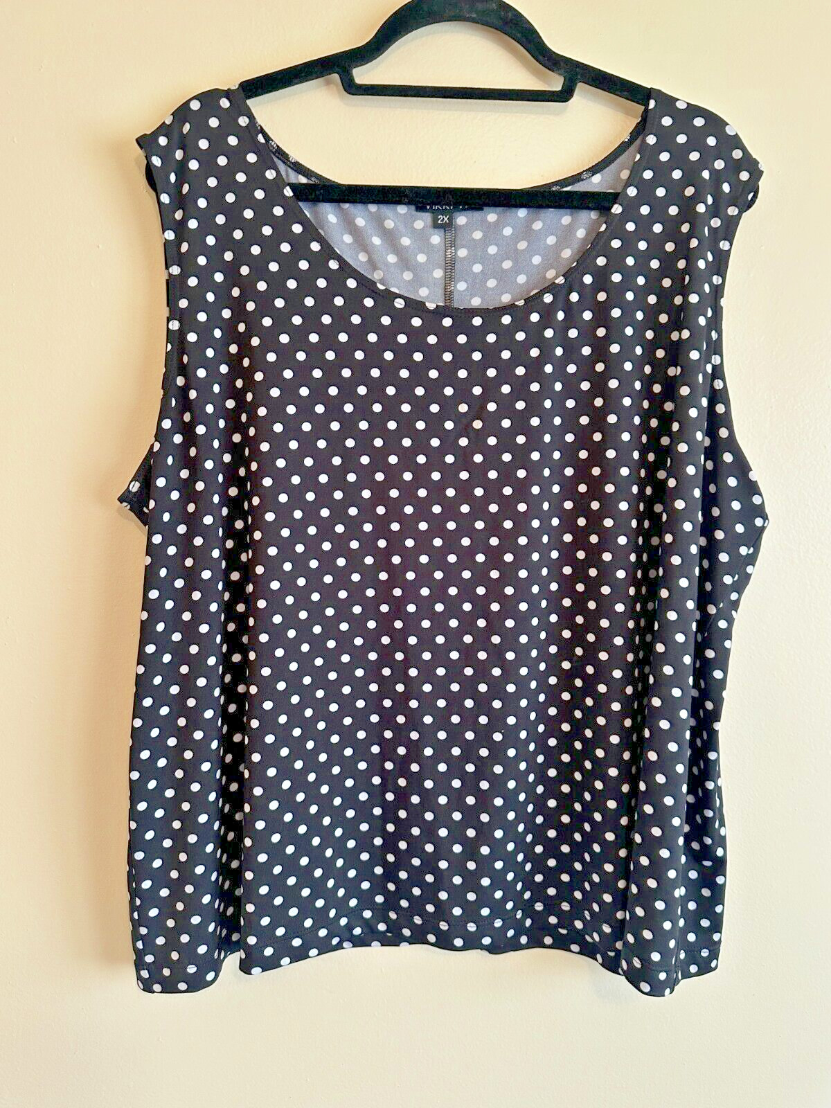 Vikki Vi Silky Jersey Tank Sleeveless Shirt Top Shell Women’s Plus 2X USA