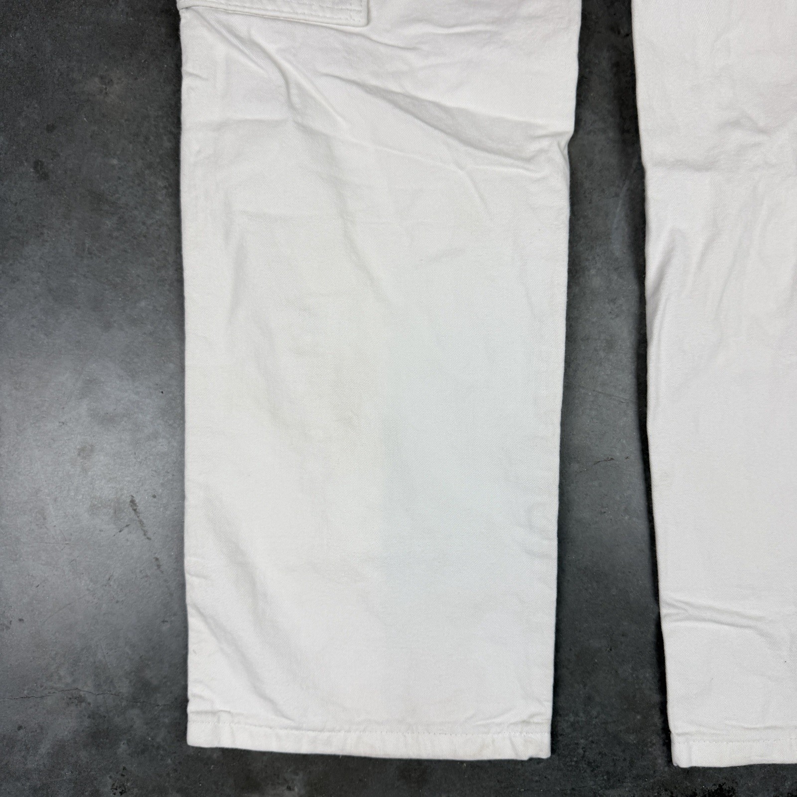 Dickies Carpenter Pants Mens 30×29 White Workwear Flaws Preowned