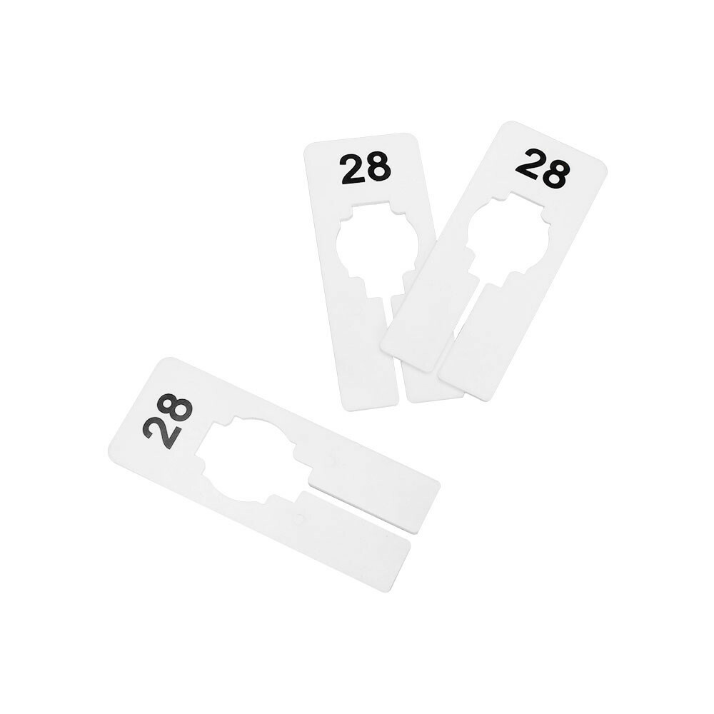 Hangers Retail Clothing 2″ x 5″ Rectangular Plastic Size 28 Dividers 10Pcs White
